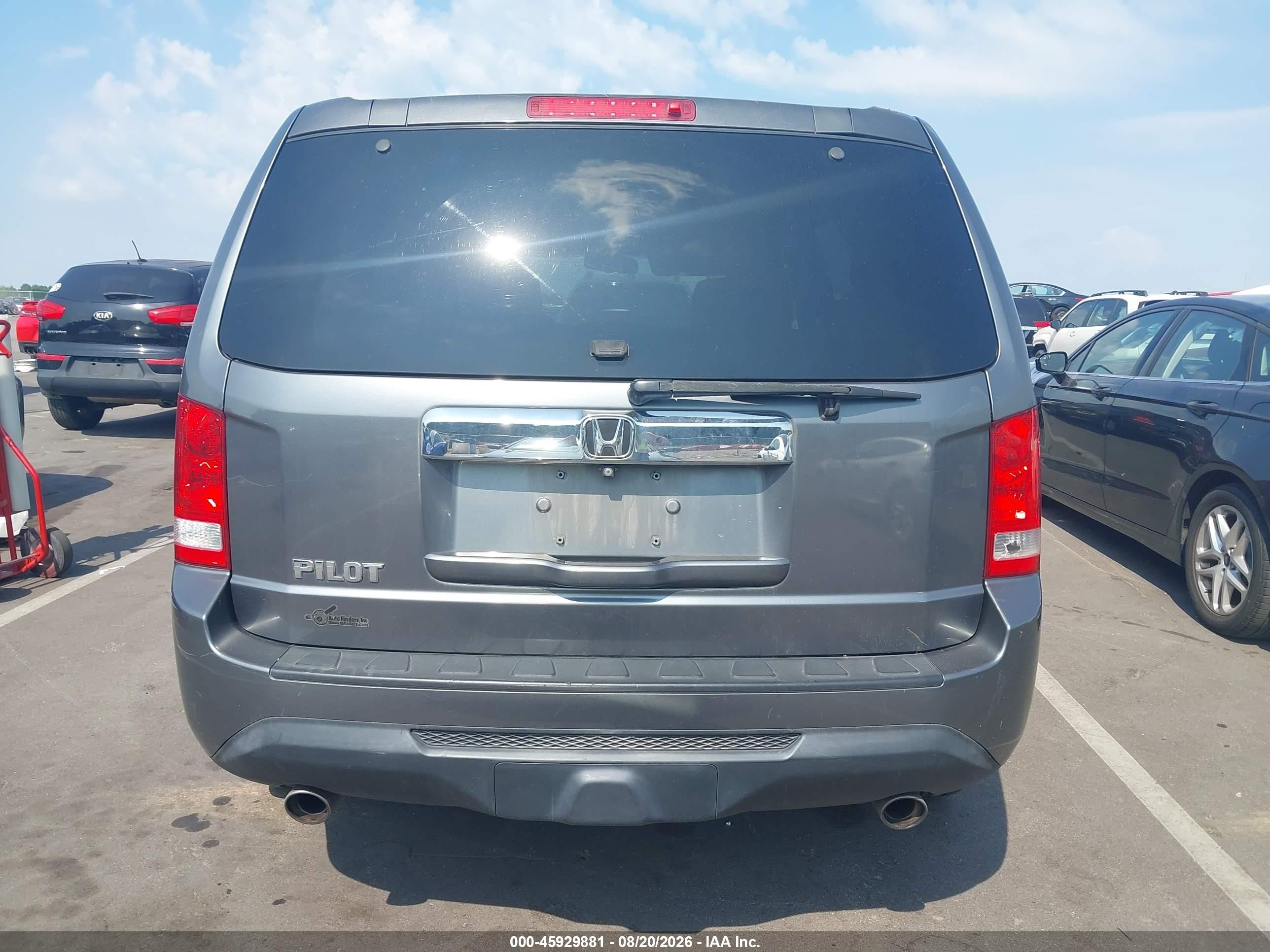 2012 Honda Pilot Ex Gray vin: 5FNYF3H40CB009880
