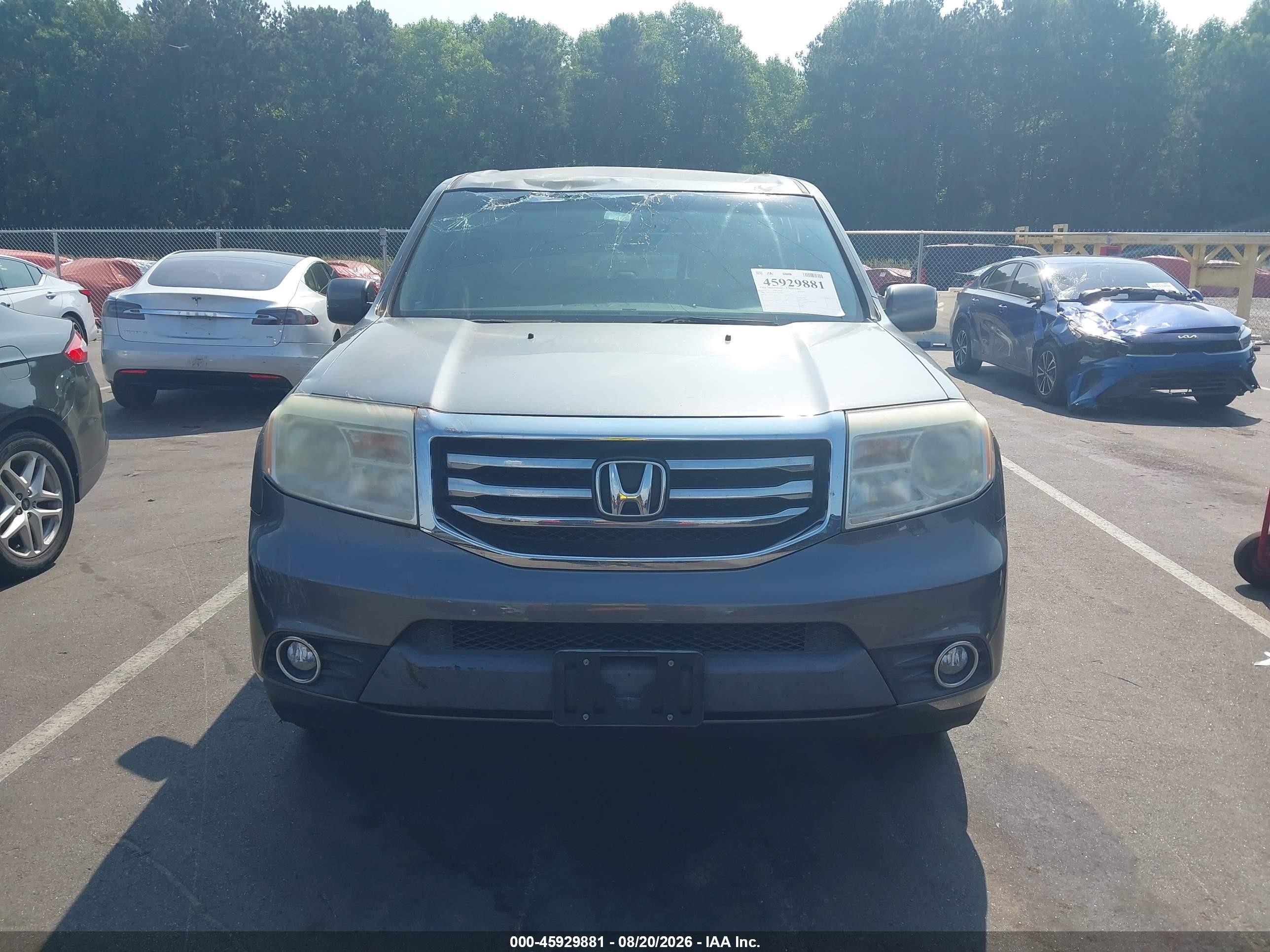 2012 Honda Pilot Ex Gray vin: 5FNYF3H40CB009880