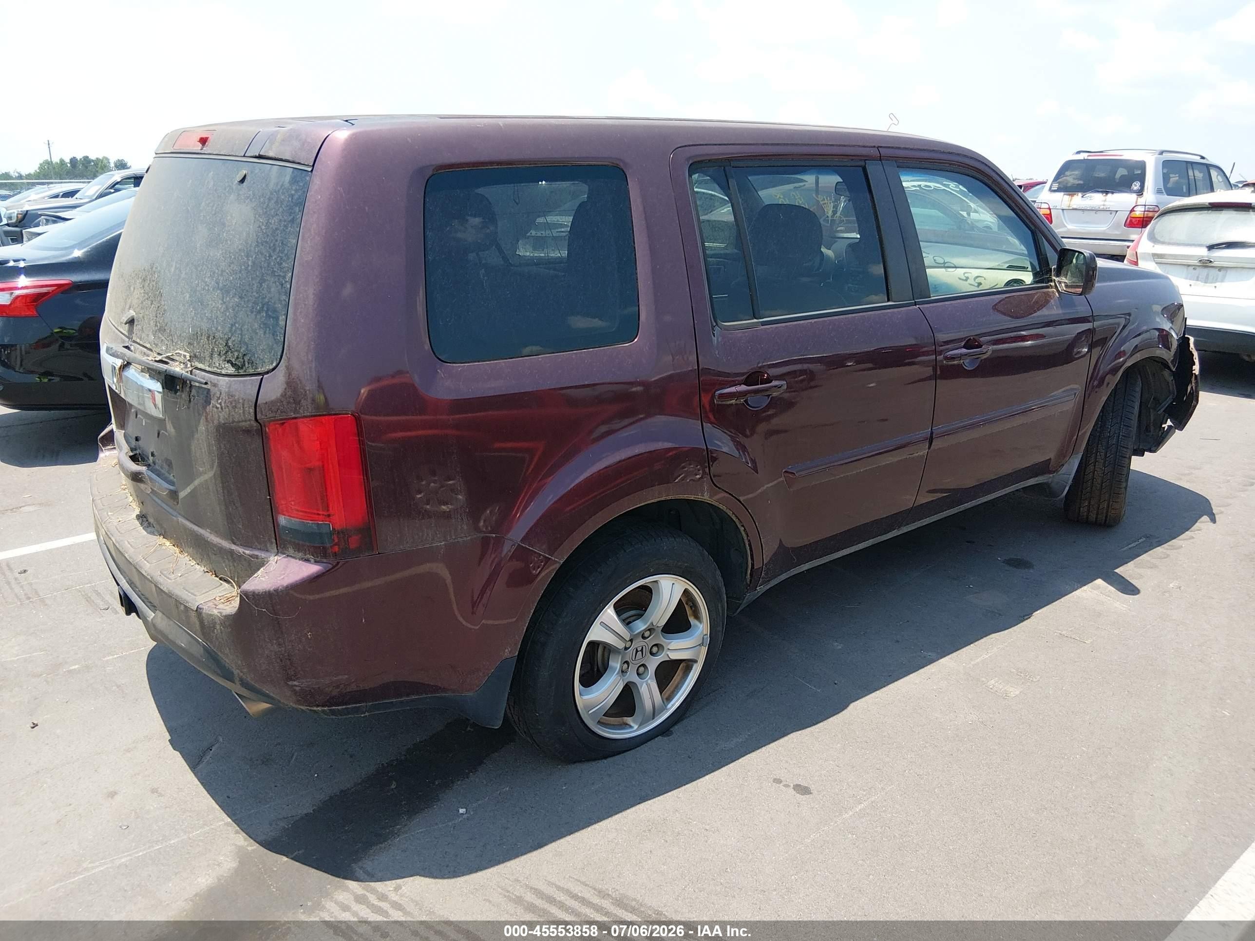 2012 Honda Pilot Ex Maroon vin: 5FNYF3H40CB040417
