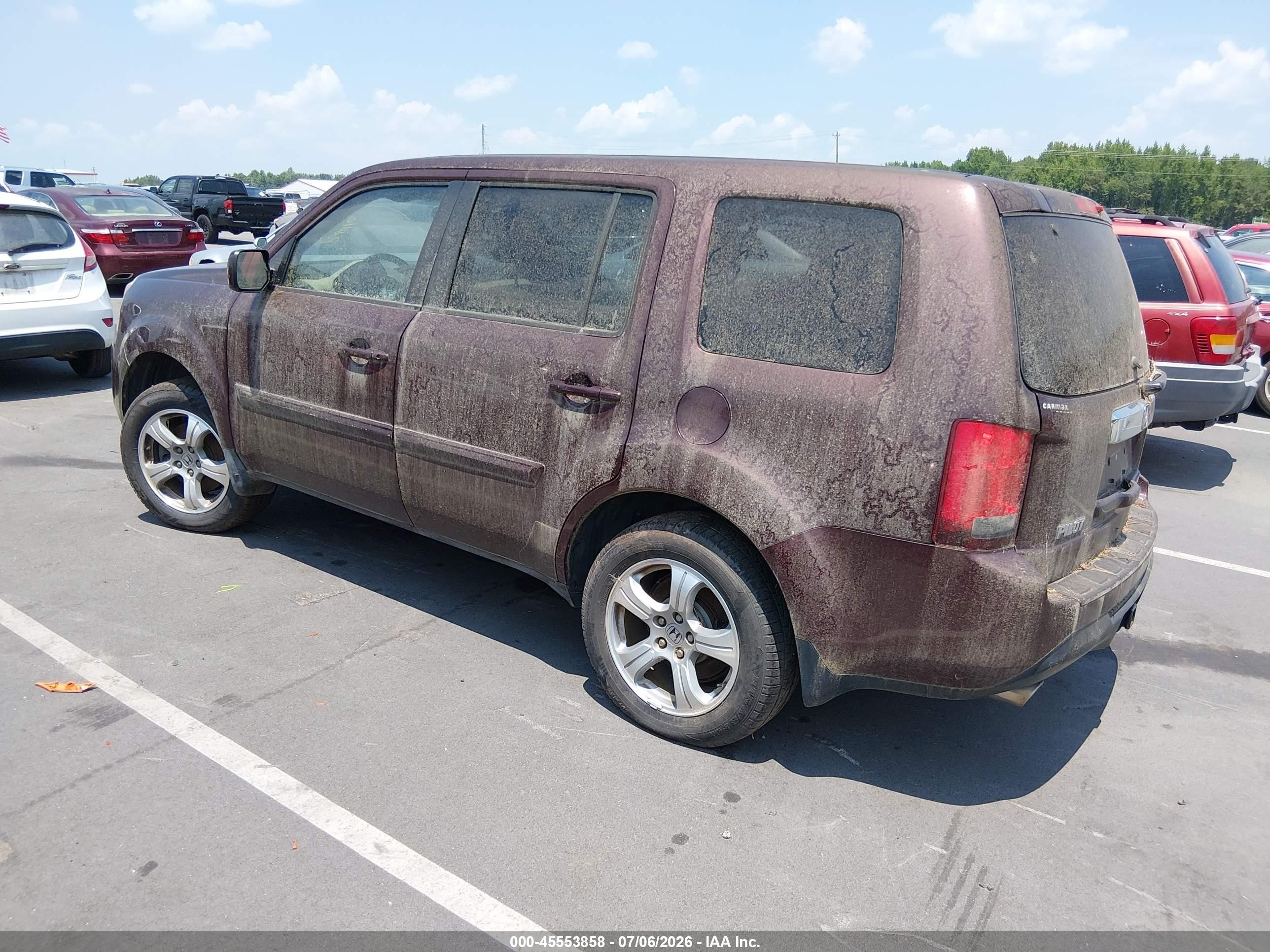 2012 Honda Pilot Ex Maroon vin: 5FNYF3H40CB040417