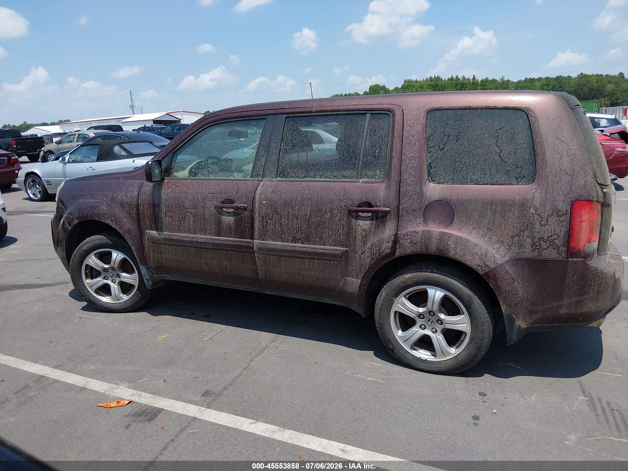 2012 Honda Pilot Ex Maroon vin: 5FNYF3H40CB040417