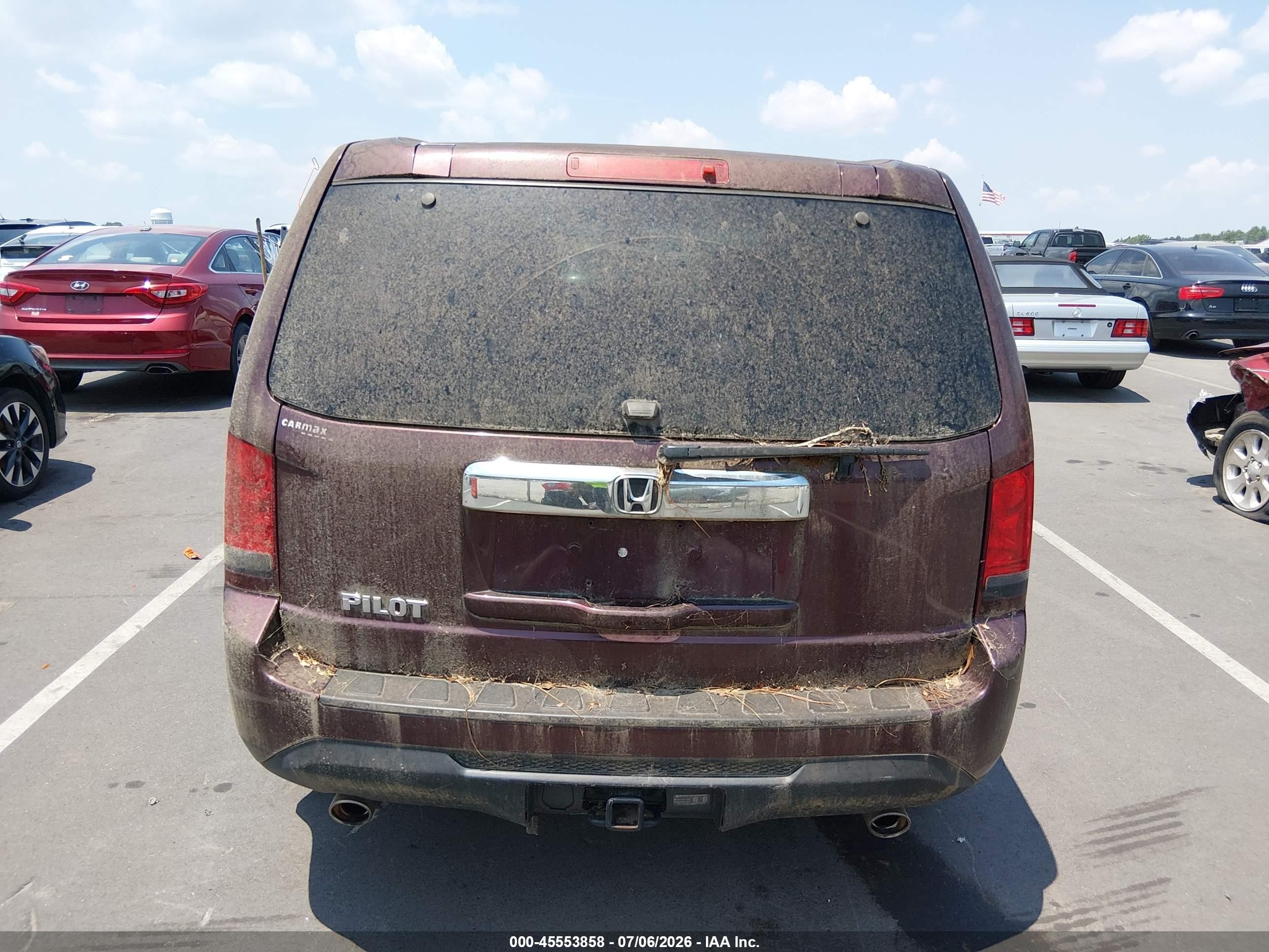 2012 Honda Pilot Ex Maroon vin: 5FNYF3H40CB040417