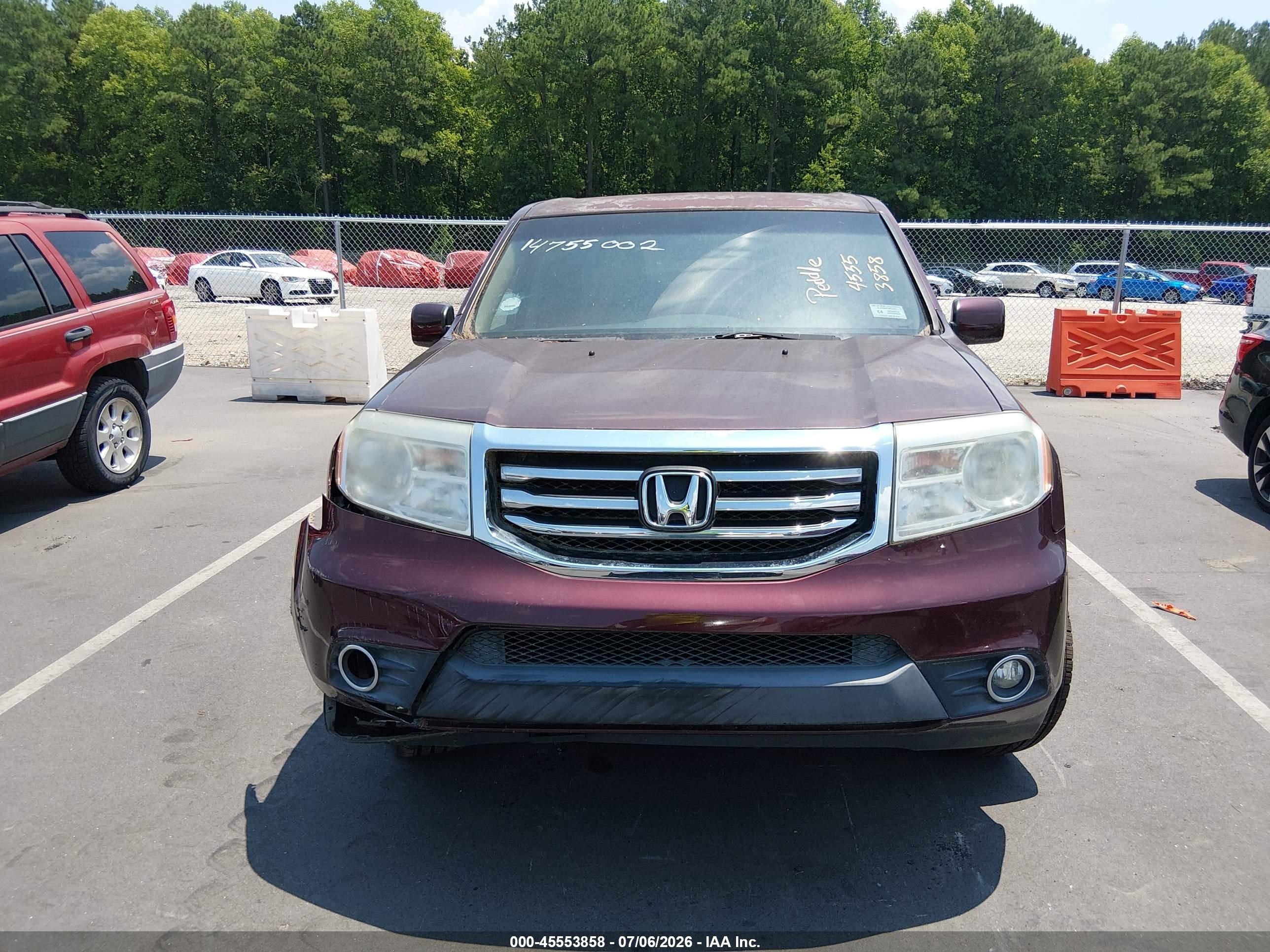 2012 Honda Pilot Ex Maroon vin: 5FNYF3H40CB040417