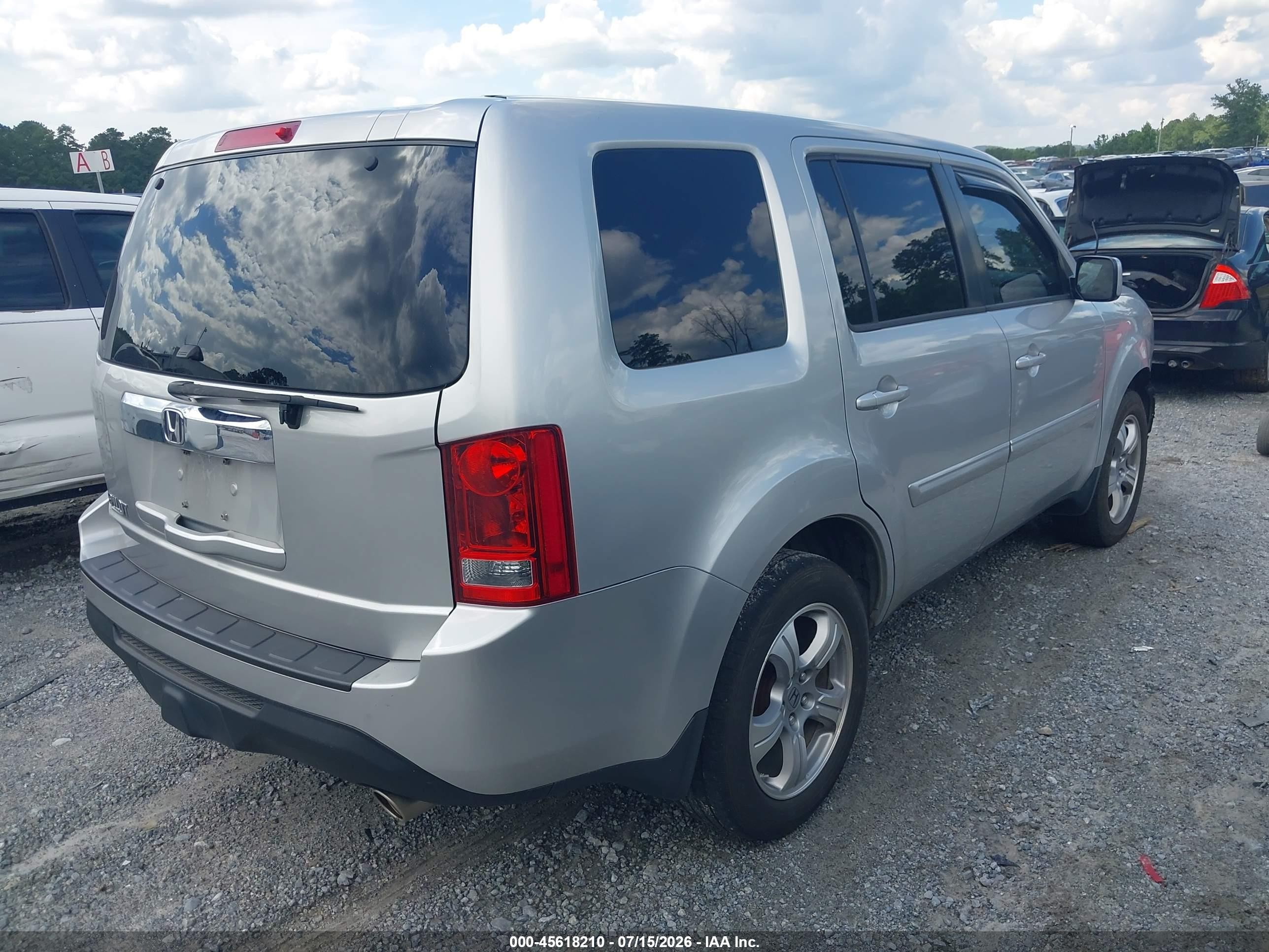 2013 Honda Pilot Ex Silver vin: 5FNYF3H40DB001831