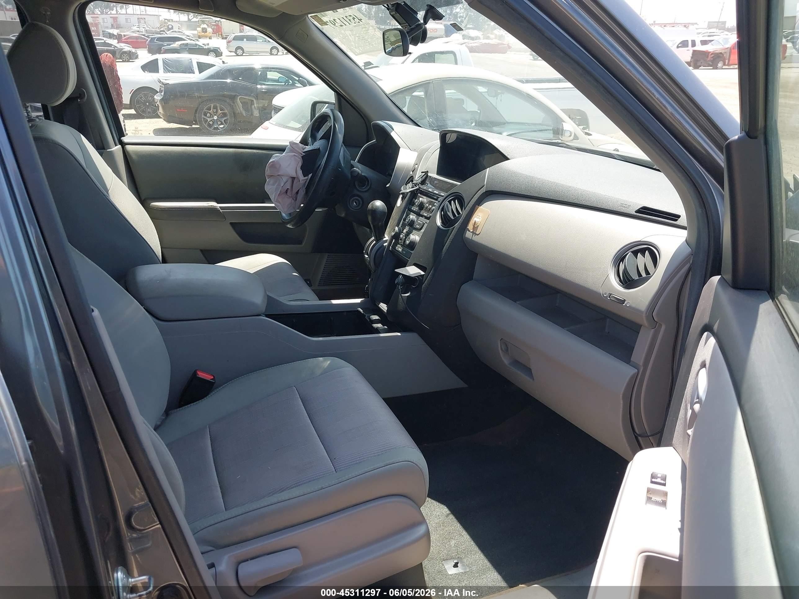 2013 Honda Pilot Ex Gray vin: 5FNYF3H40DB015633