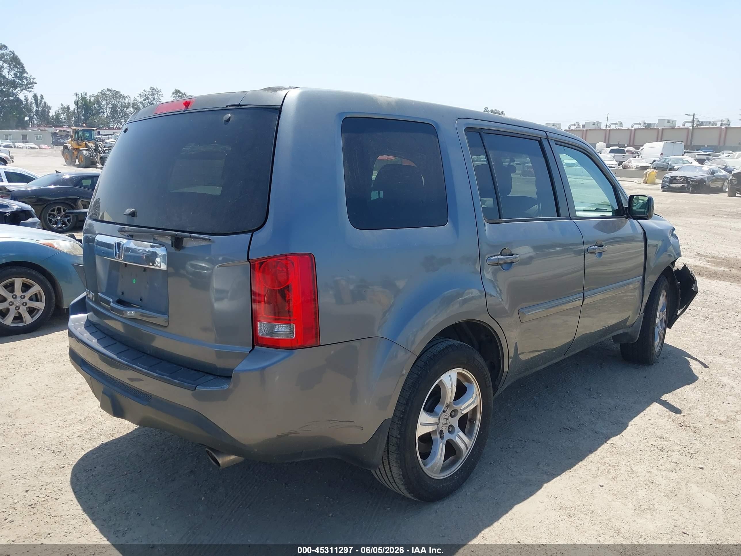 2013 Honda Pilot Ex Gray vin: 5FNYF3H40DB015633