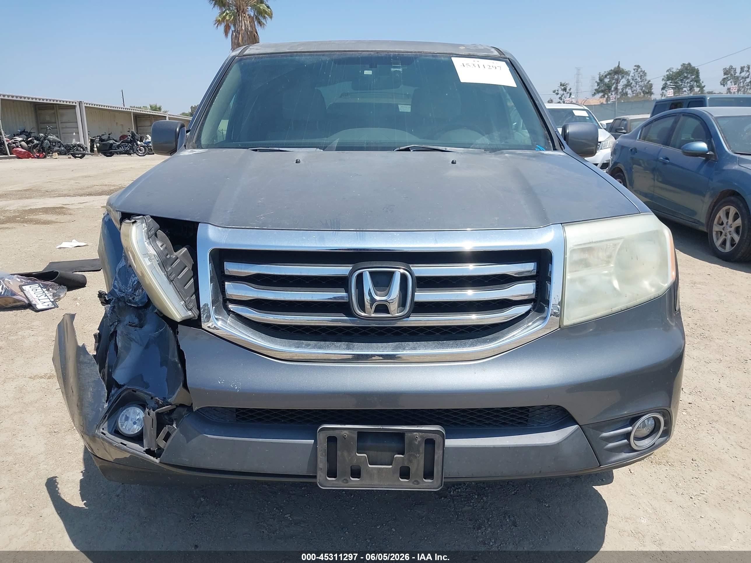 2013 Honda Pilot Ex Gray vin: 5FNYF3H40DB015633