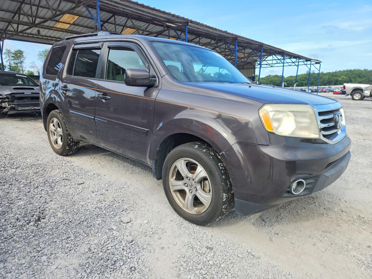 2013 Honda Pilot Ex Gray vin: 5FNYF3H40DB032741