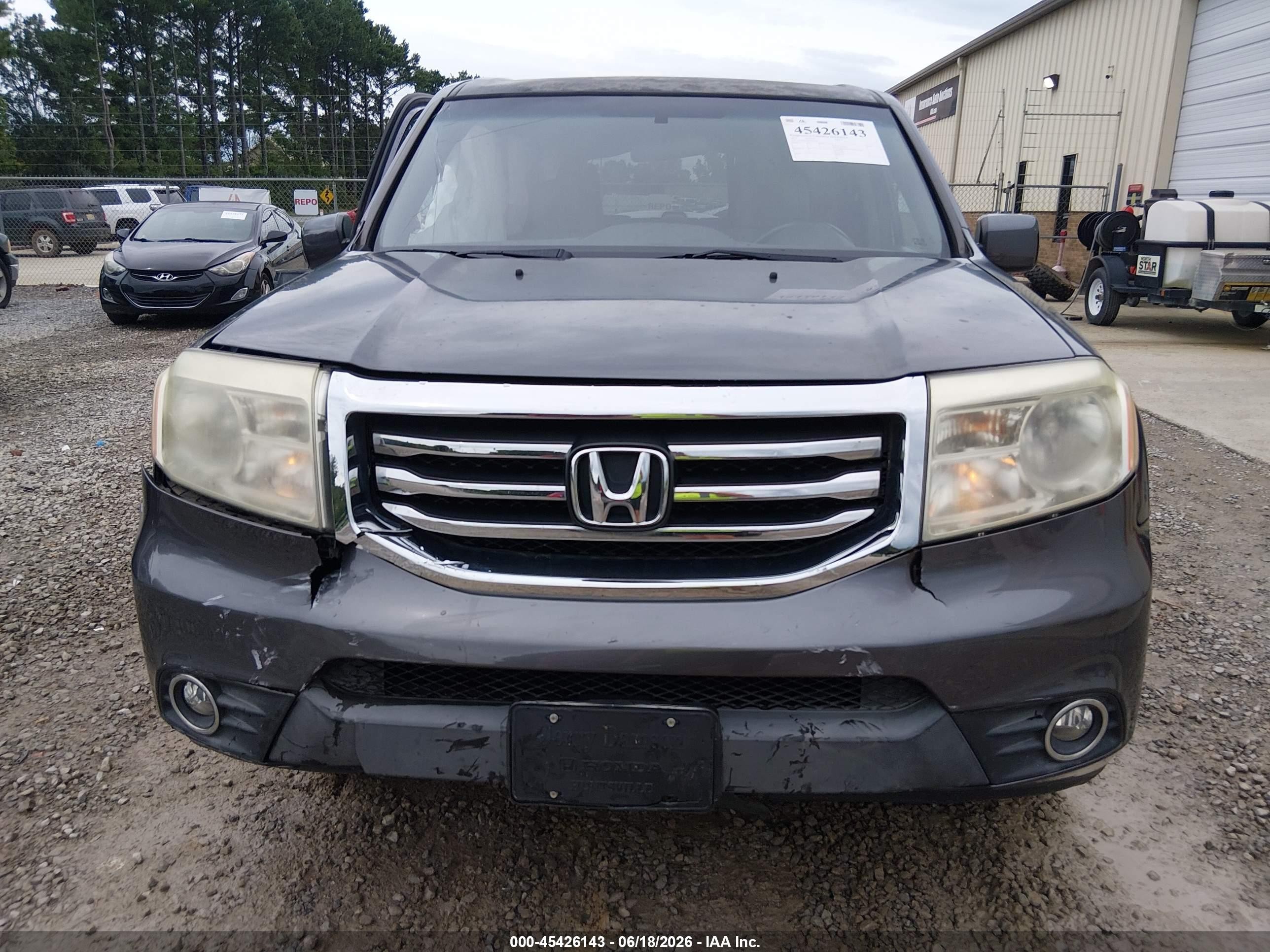 2014 Honda Pilot Ex Gray vin: 5FNYF3H40EB027931