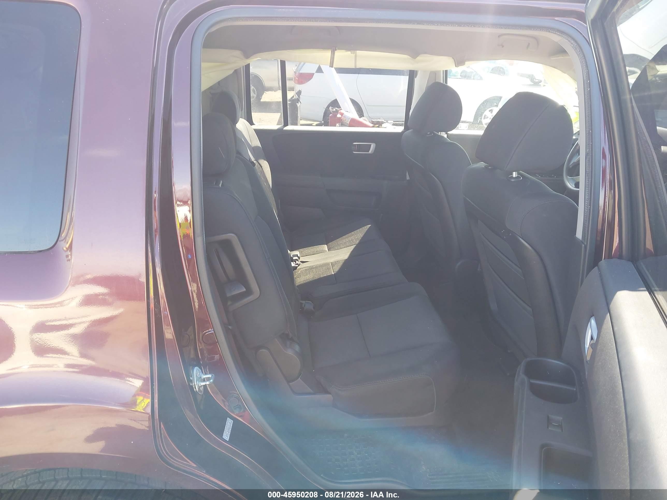 2011 Honda Pilot Ex Burgundy vin: 5FNYF3H41BB047665