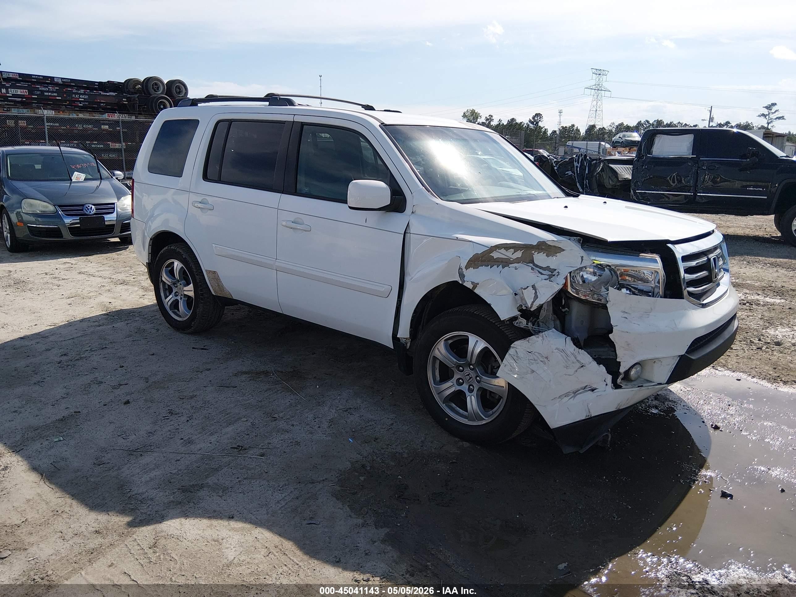 2012 Honda Pilot Ex White vin: 5FNYF3H41CB038353