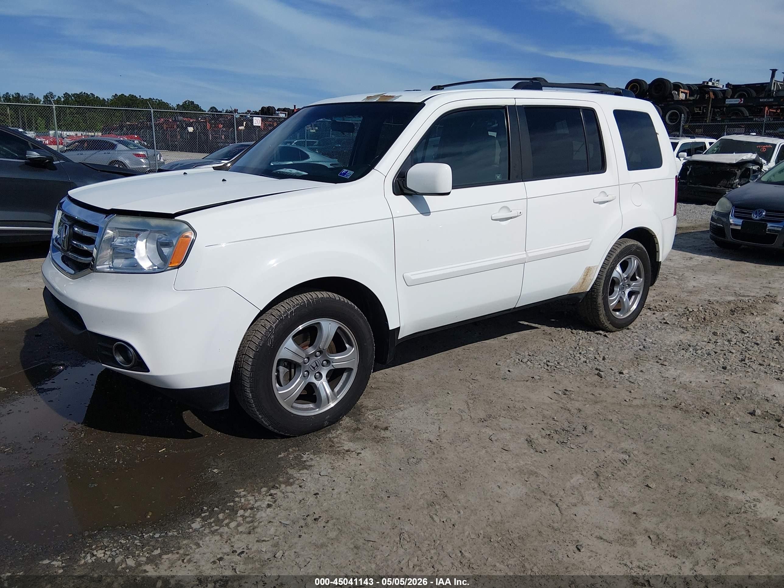 2012 Honda Pilot Ex White vin: 5FNYF3H41CB038353