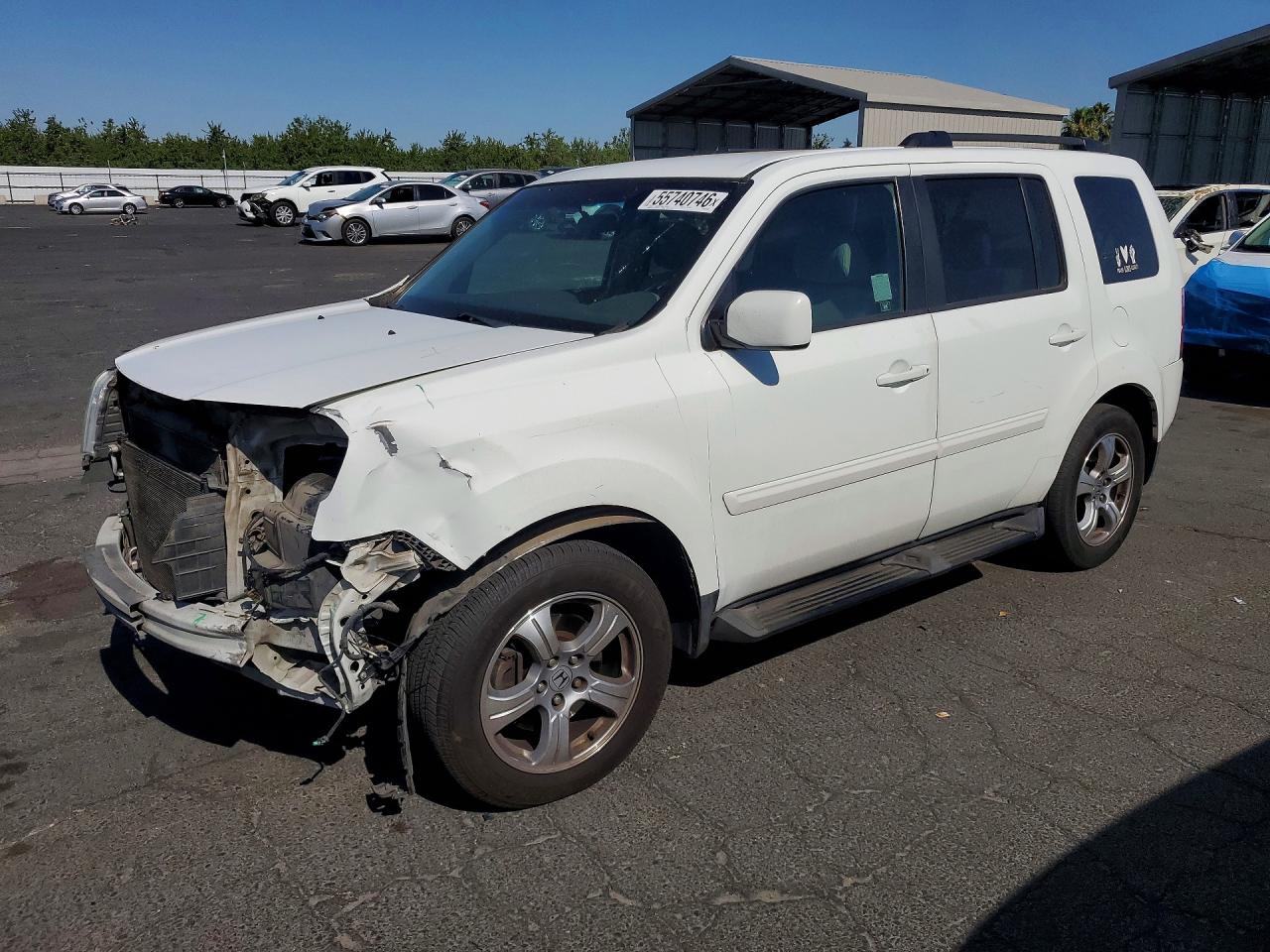 2012 Honda Pilot Ex White vin: 5FNYF3H41CB043388