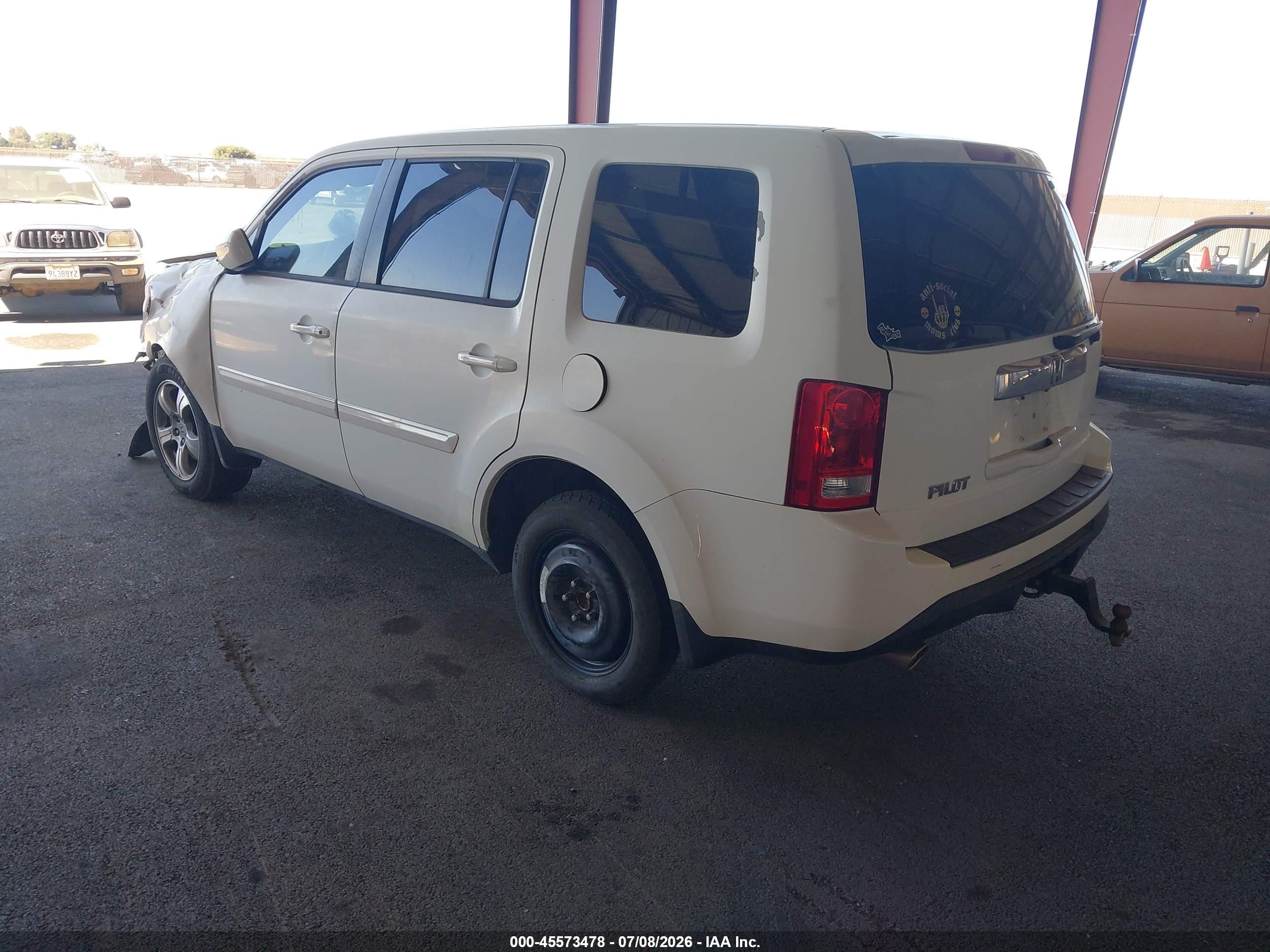 2013 Honda Pilot Ex White vin: 5FNYF3H41DB033817