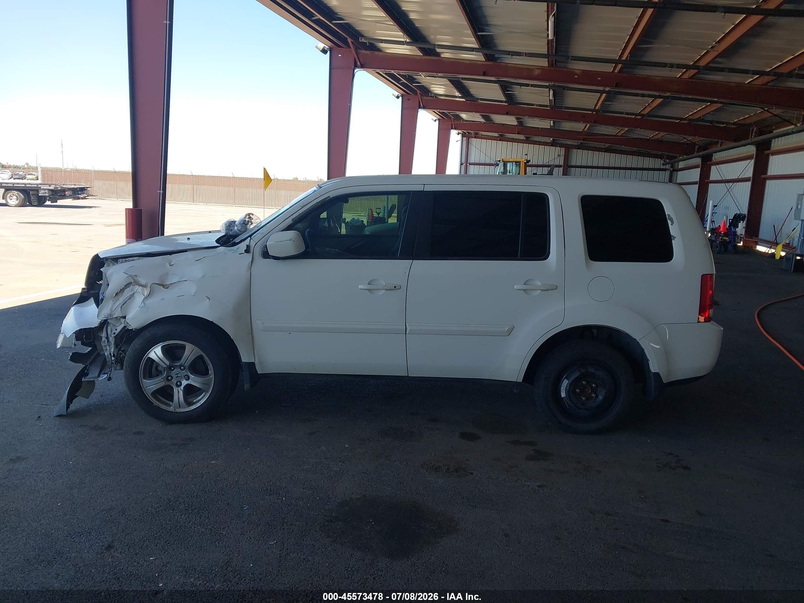 2013 Honda Pilot Ex White vin: 5FNYF3H41DB033817