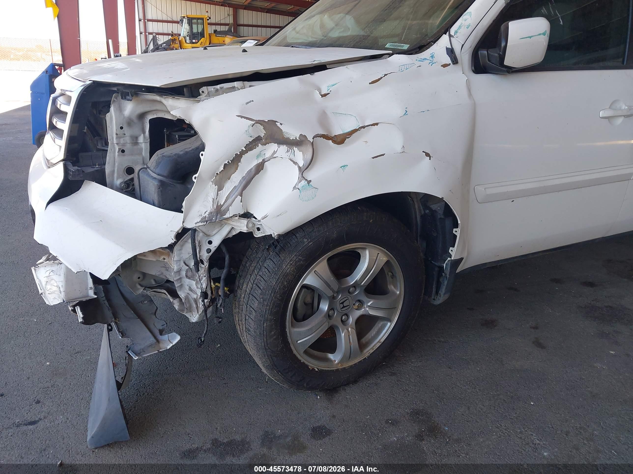 2013 Honda Pilot Ex White vin: 5FNYF3H41DB033817