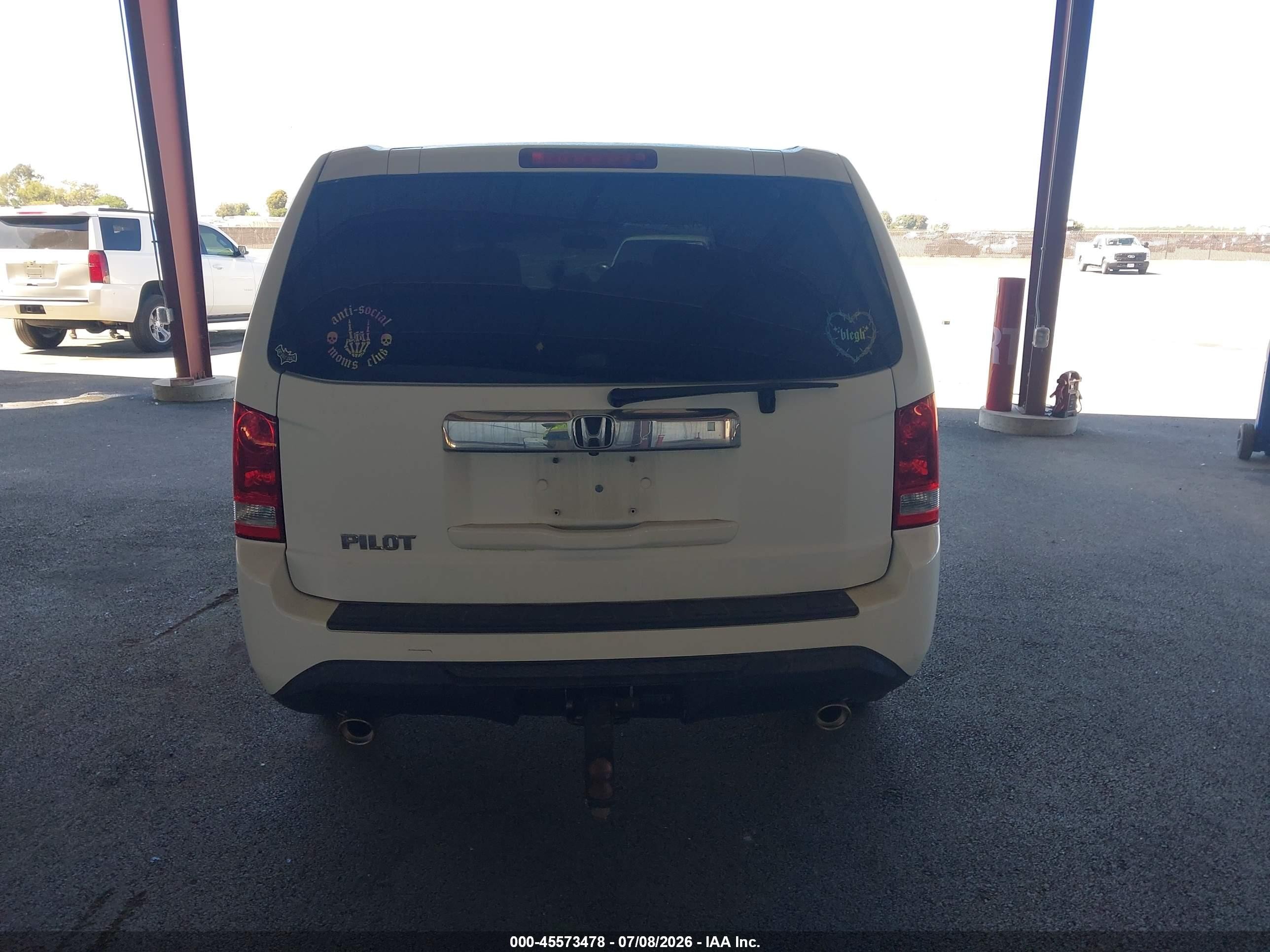 2013 Honda Pilot Ex White vin: 5FNYF3H41DB033817