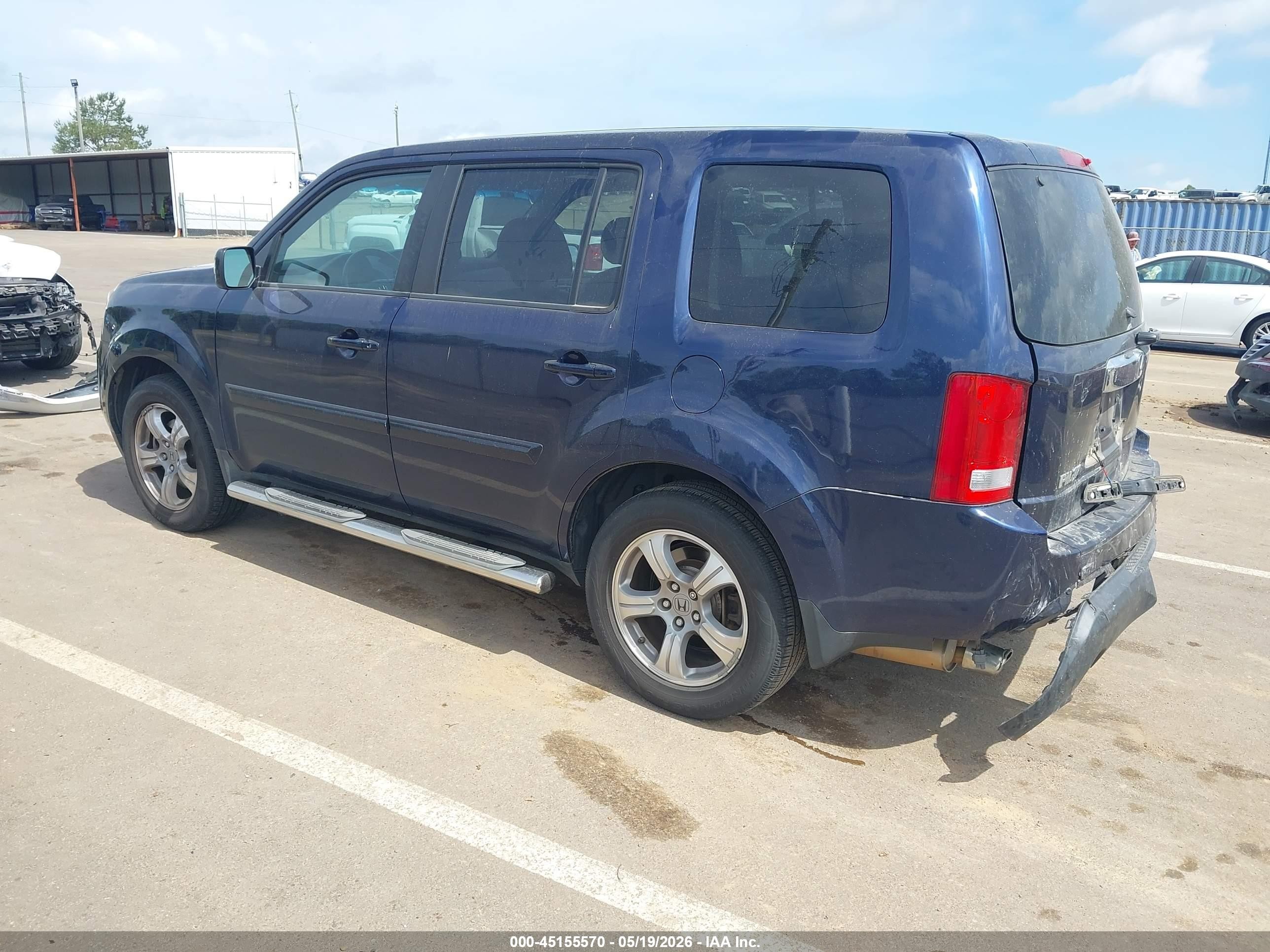 2014 Honda Pilot Ex Blue vin: 5FNYF3H41EB001127