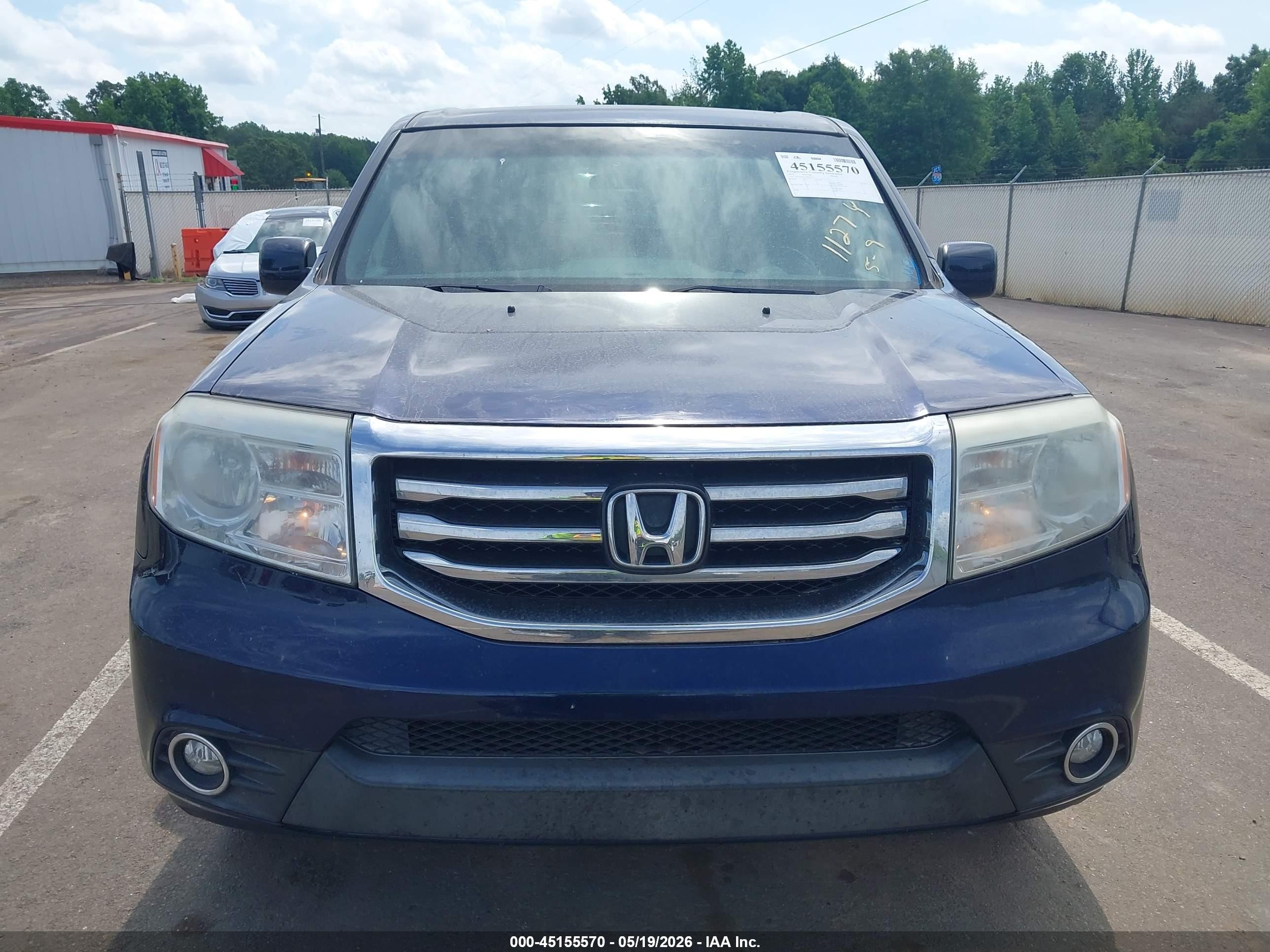 2014 Honda Pilot Ex Blue vin: 5FNYF3H41EB001127
