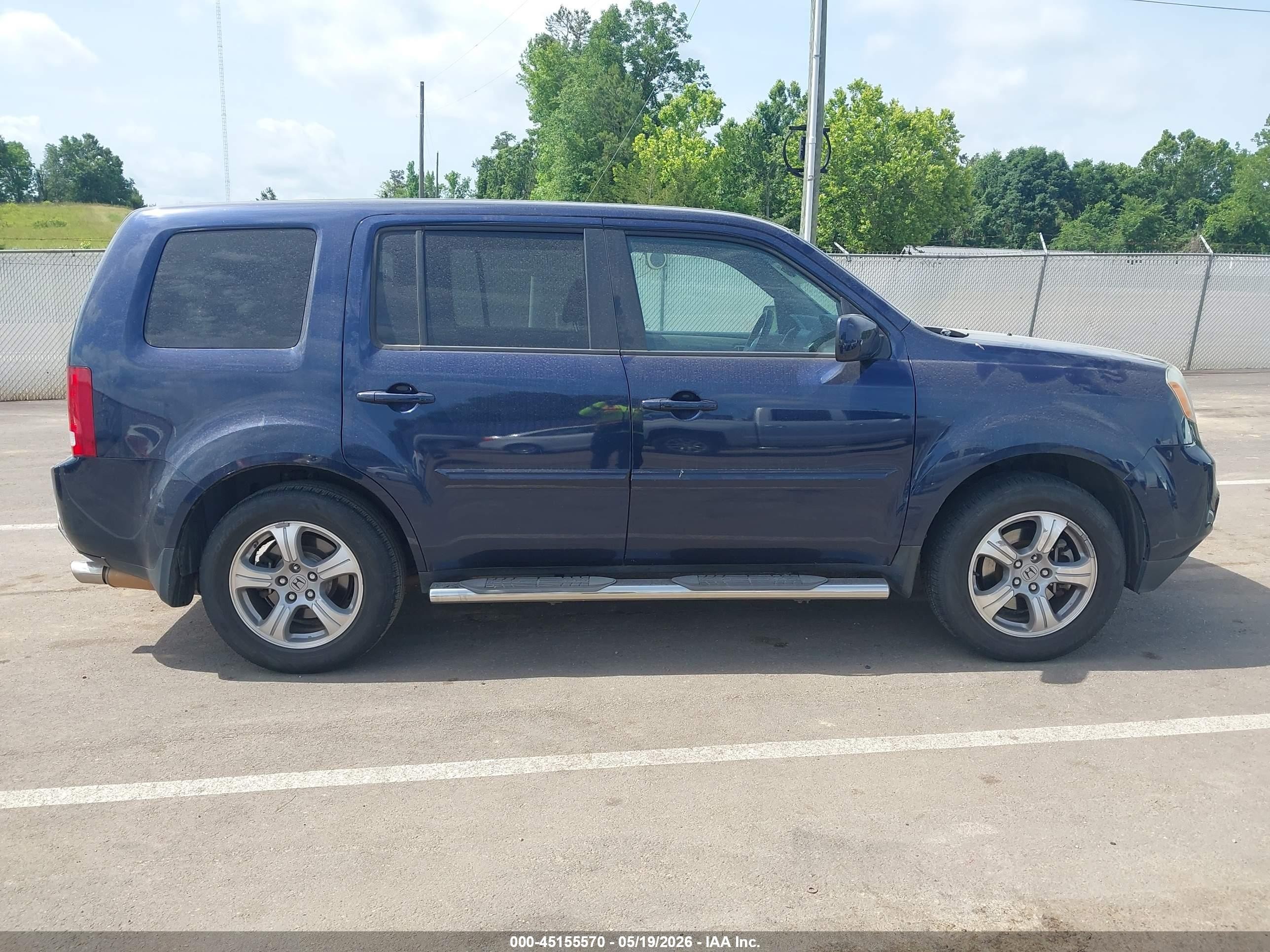 2014 Honda Pilot Ex Blue vin: 5FNYF3H41EB001127