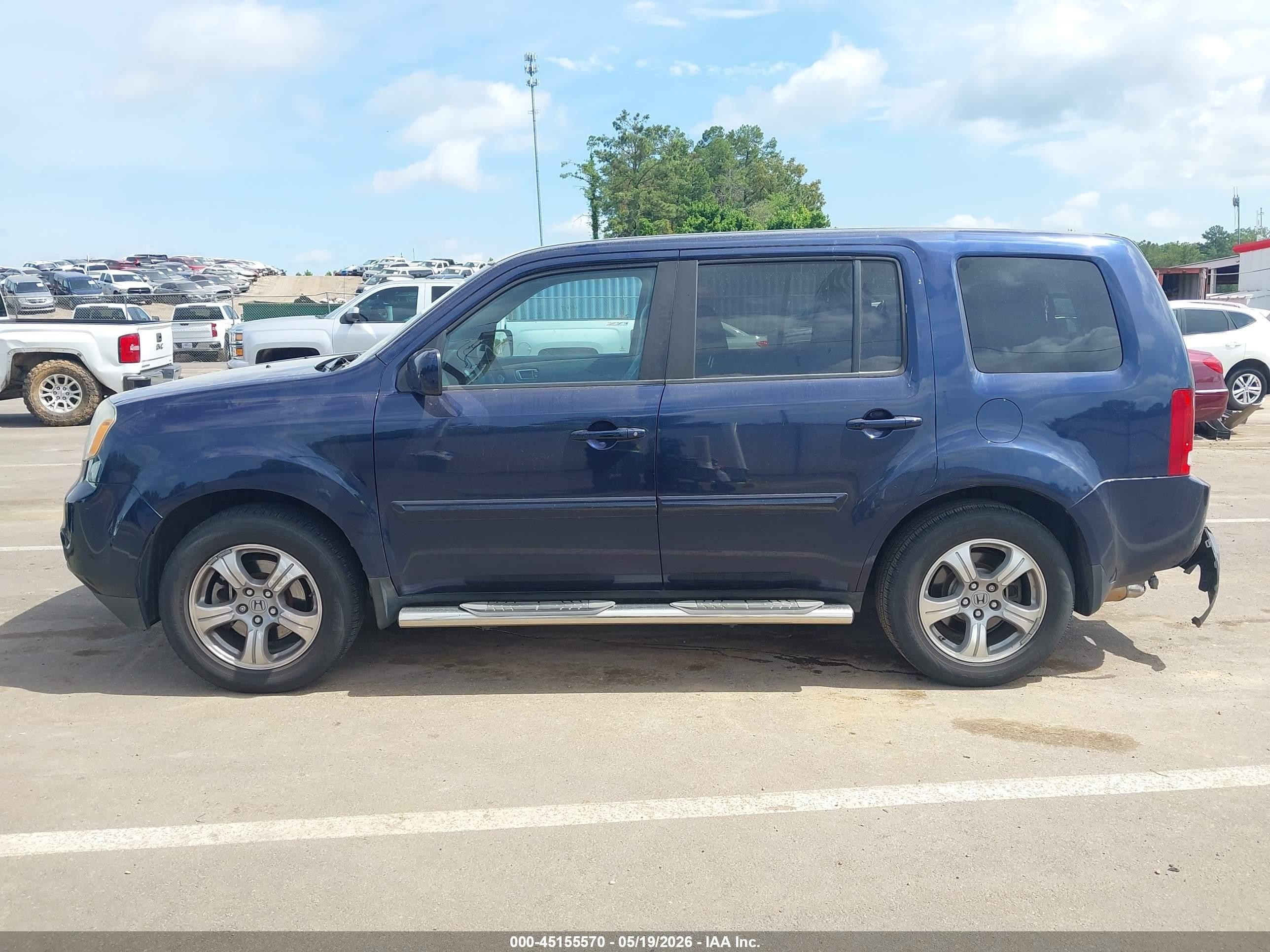 2014 Honda Pilot Ex Blue vin: 5FNYF3H41EB001127