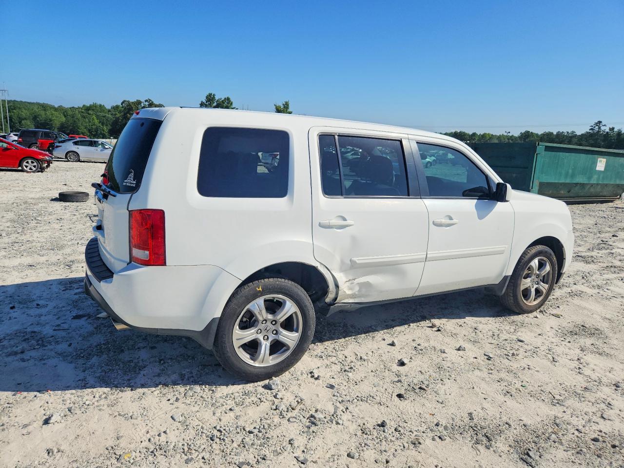 2015 Honda Pilot Ex White vin: 5FNYF3H41FB006023