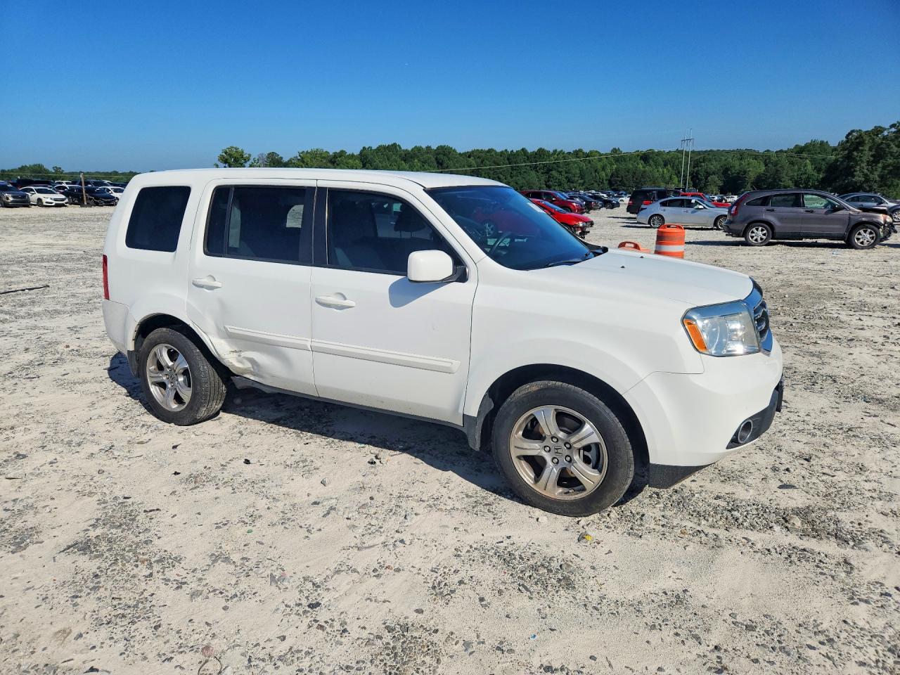 2015 Honda Pilot Ex White vin: 5FNYF3H41FB006023