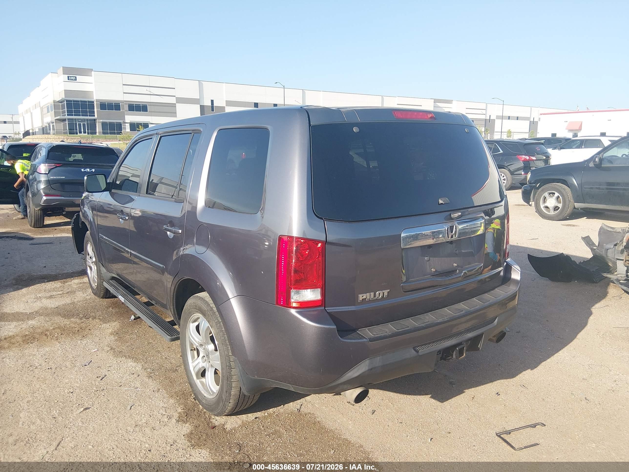 2015 Honda Pilot Ex Gray vin: 5FNYF3H41FB024179