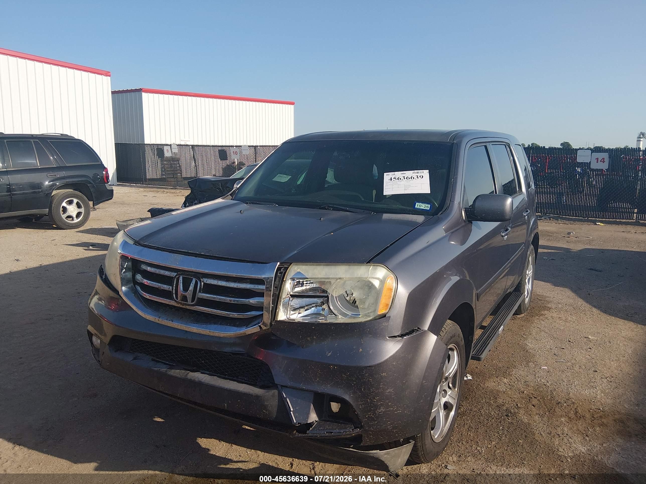2015 Honda Pilot Ex Gray vin: 5FNYF3H41FB024179