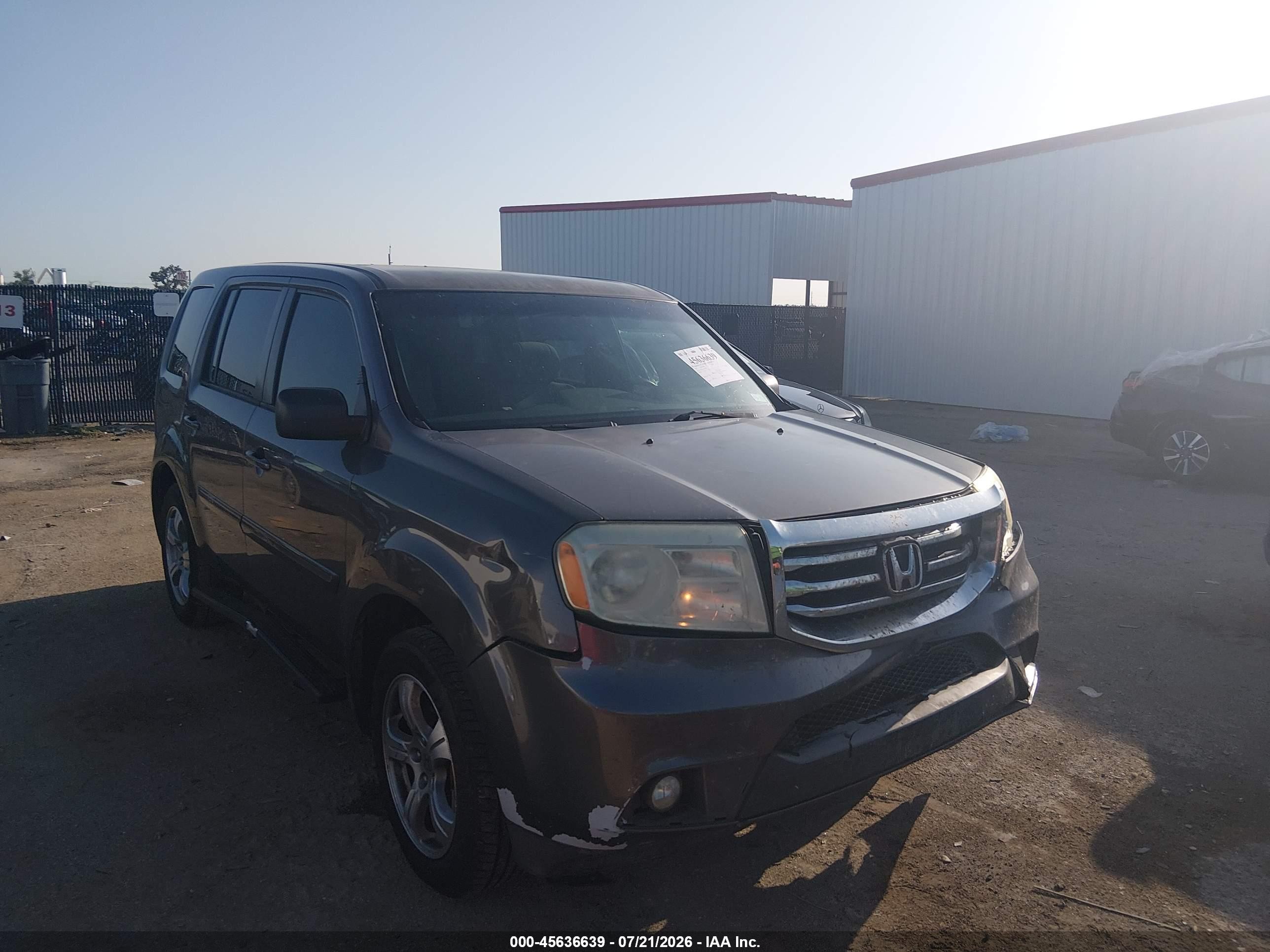2015 Honda Pilot Ex Gray vin: 5FNYF3H41FB024179