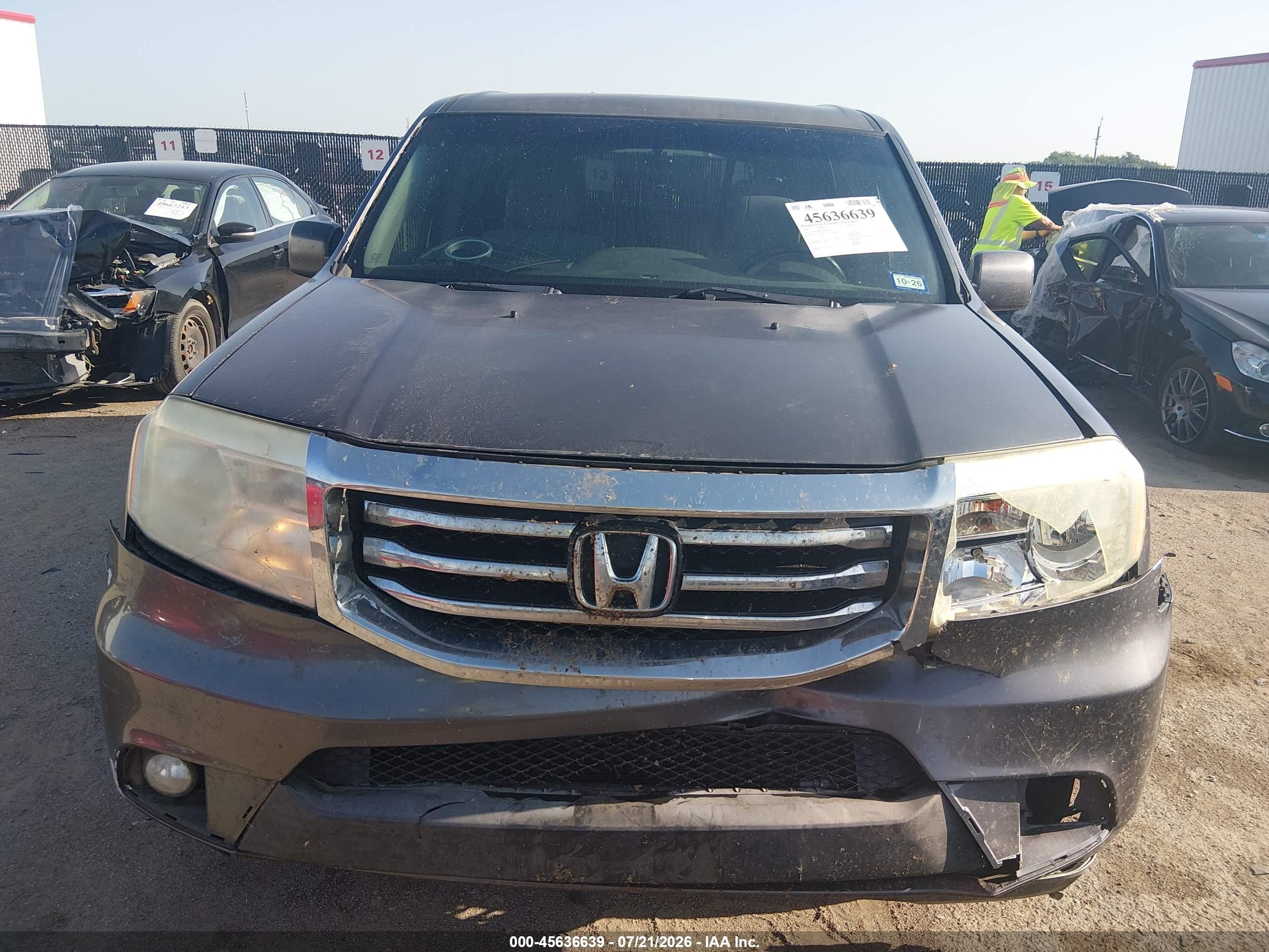 2015 Honda Pilot Ex Gray vin: 5FNYF3H41FB024179