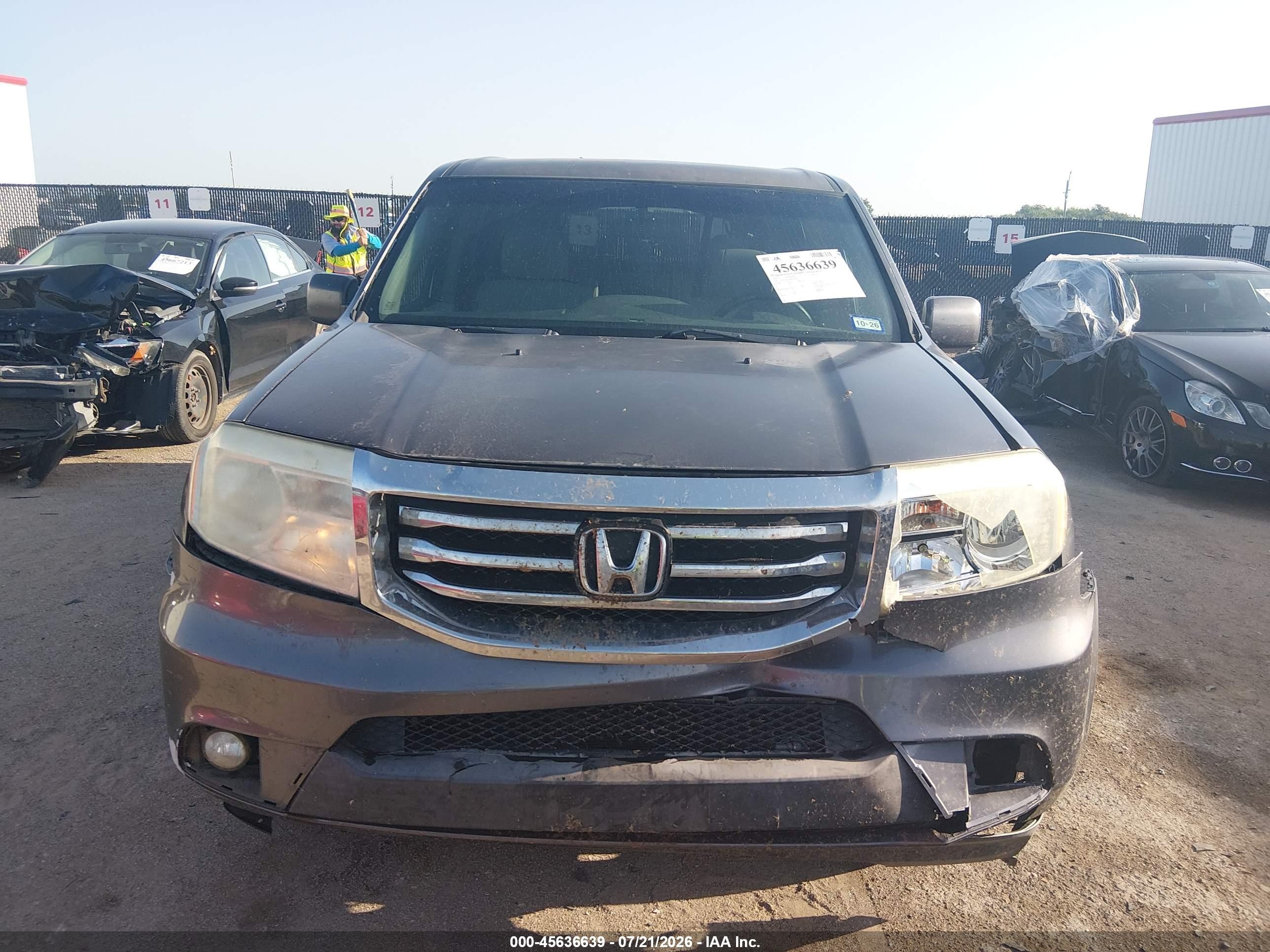 2015 Honda Pilot Ex Gray vin: 5FNYF3H41FB024179