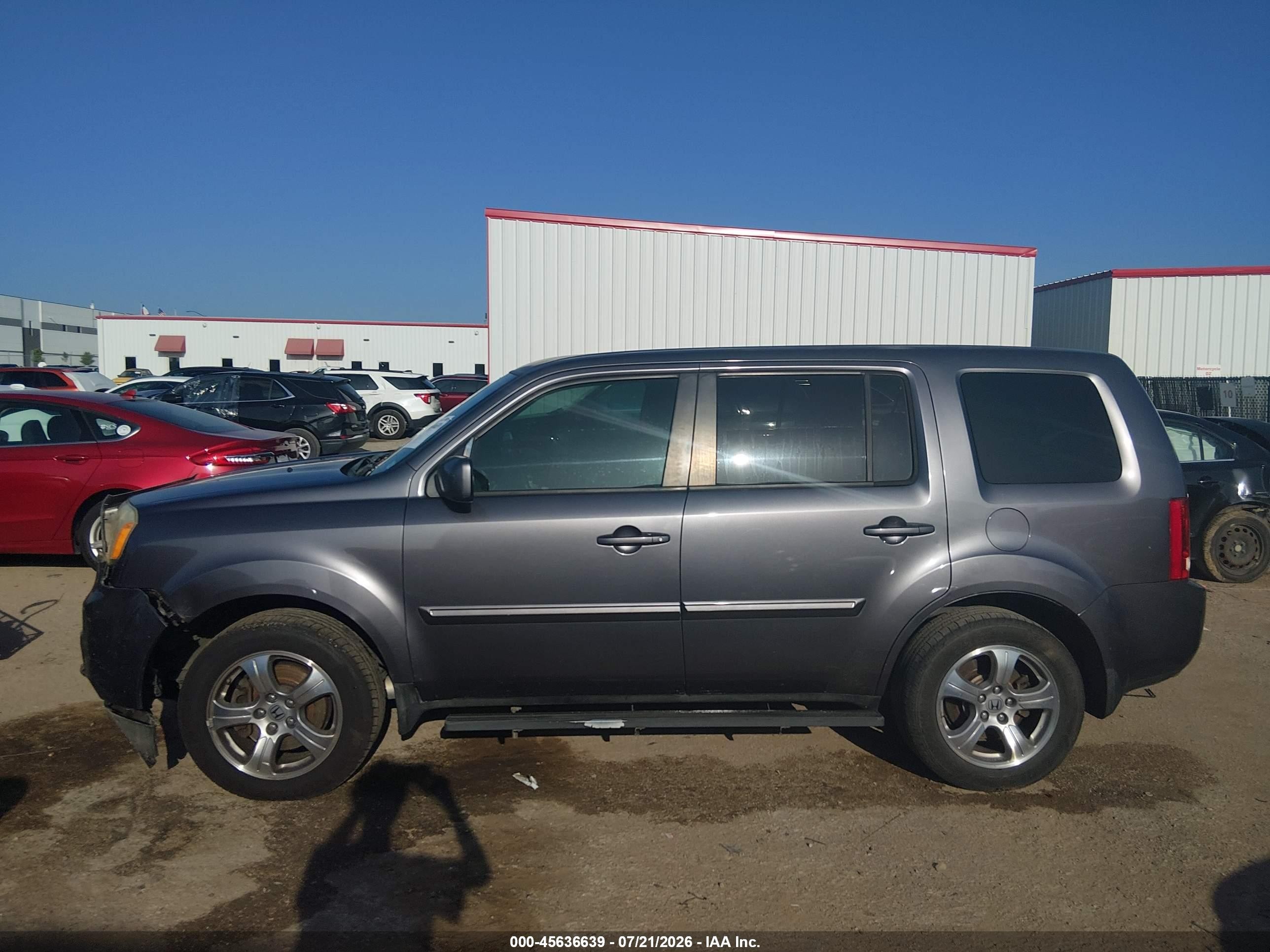 2015 Honda Pilot Ex Gray vin: 5FNYF3H41FB024179