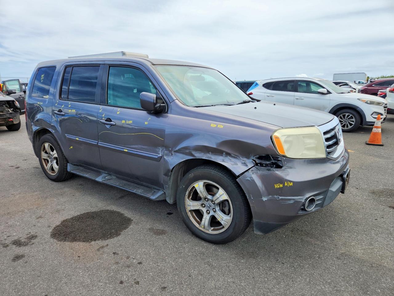2015 Honda Pilot Ex Gray vin: 5FNYF3H41FB030628