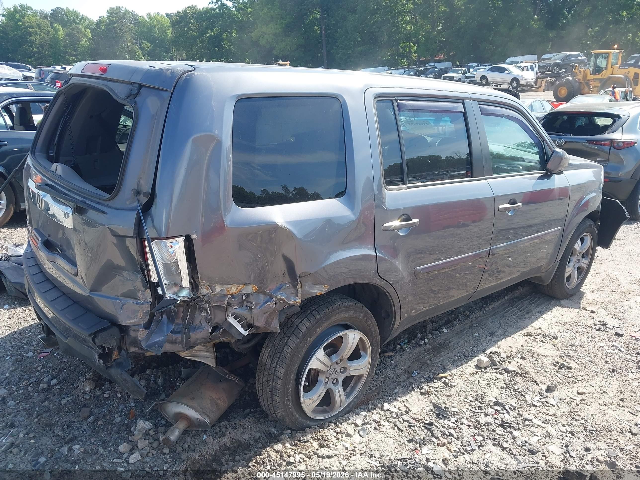 2015 Honda Pilot Ex Gray vin: 5FNYF3H41FB033092