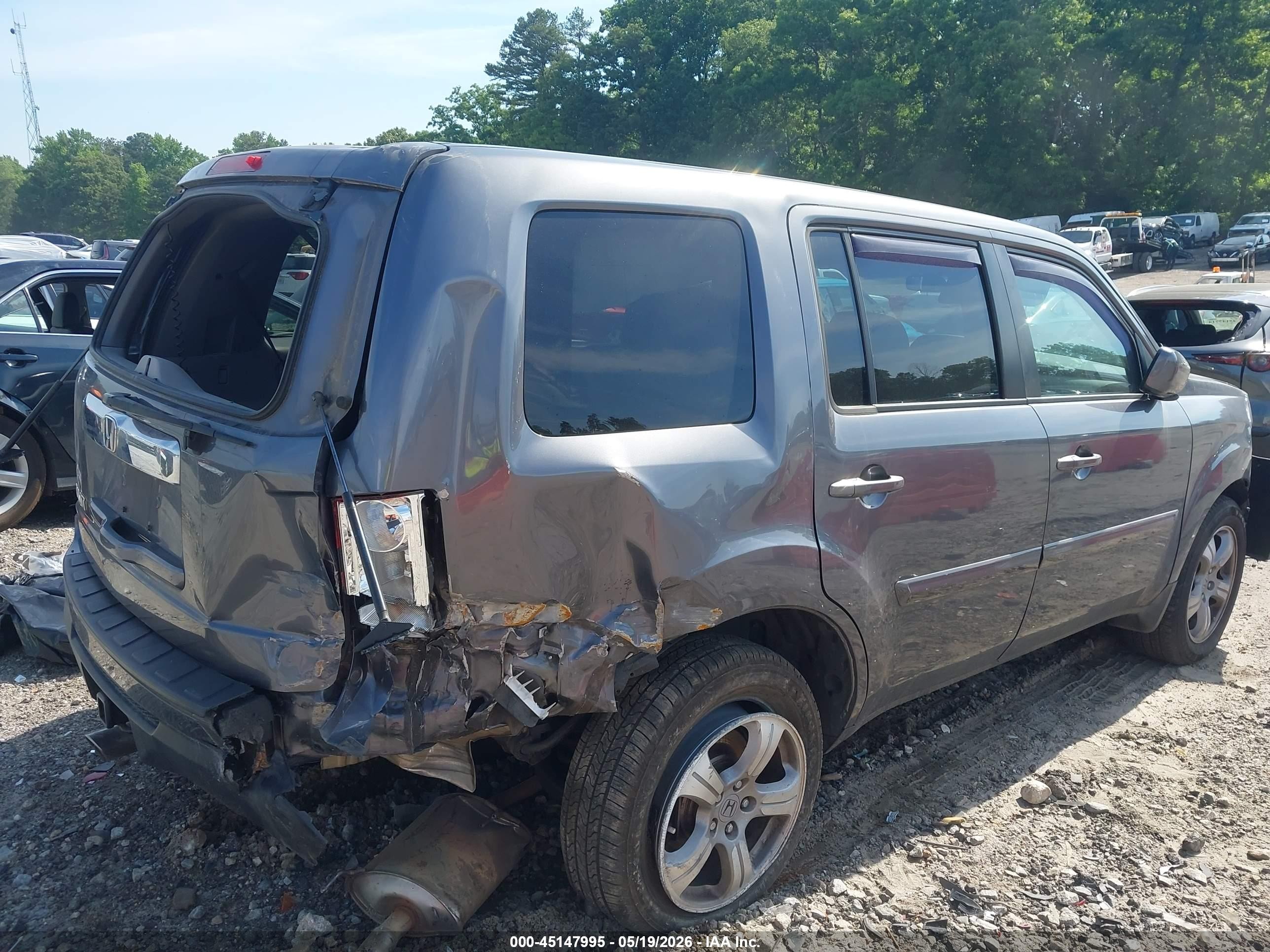 2015 Honda Pilot Ex Gray vin: 5FNYF3H41FB033092