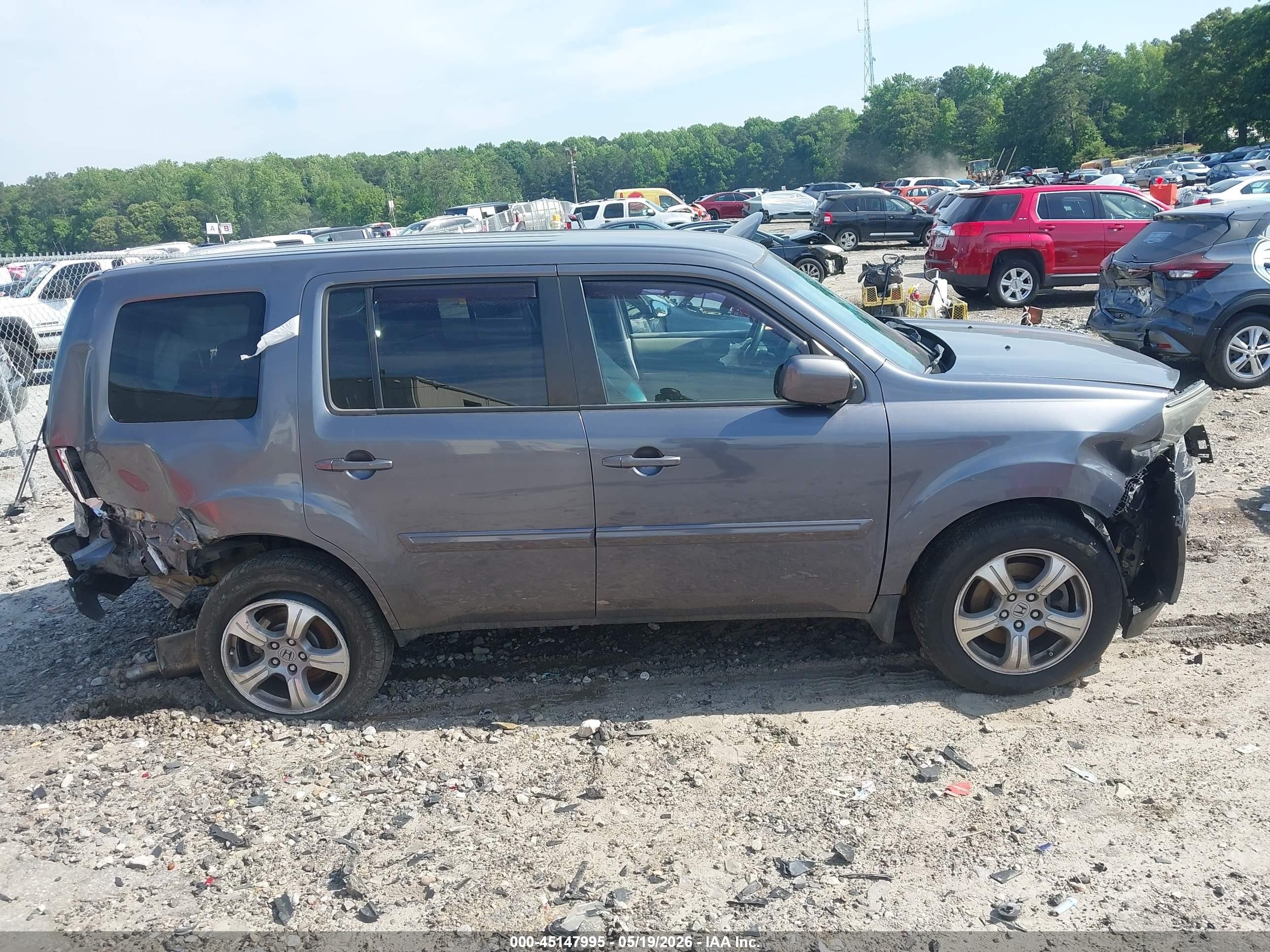2015 Honda Pilot Ex Gray vin: 5FNYF3H41FB033092