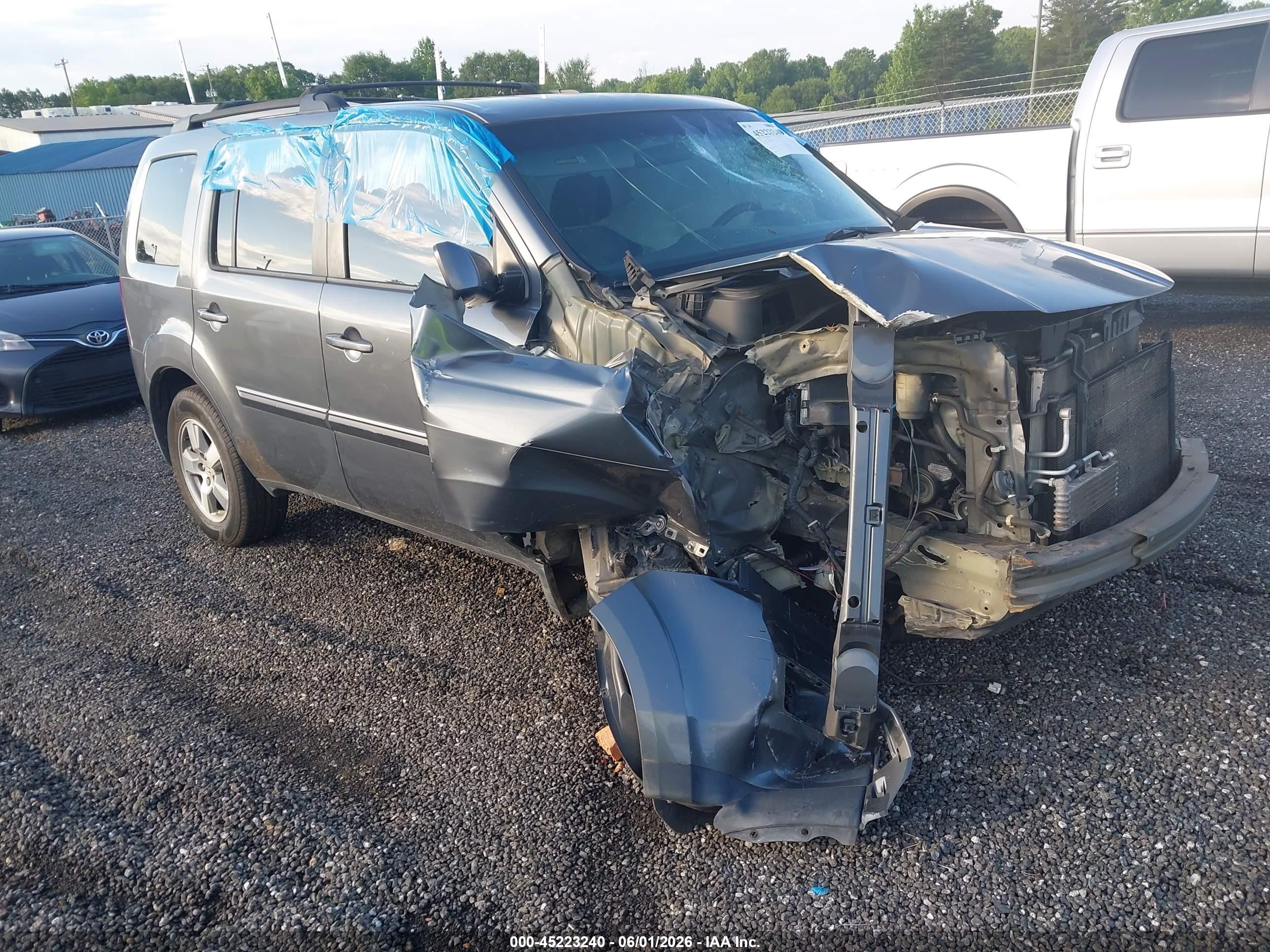 2011 Honda Pilot Ex Gray vin: 5FNYF3H42BB007448