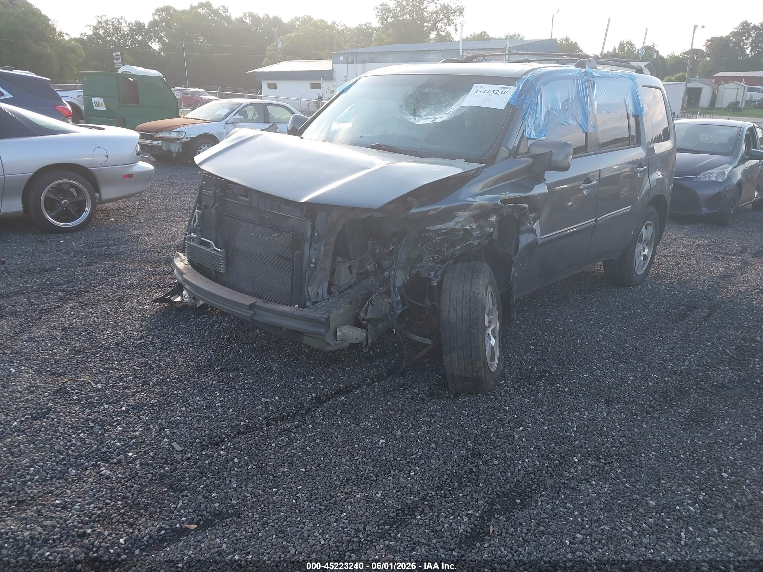 2011 Honda Pilot Ex Gray vin: 5FNYF3H42BB007448