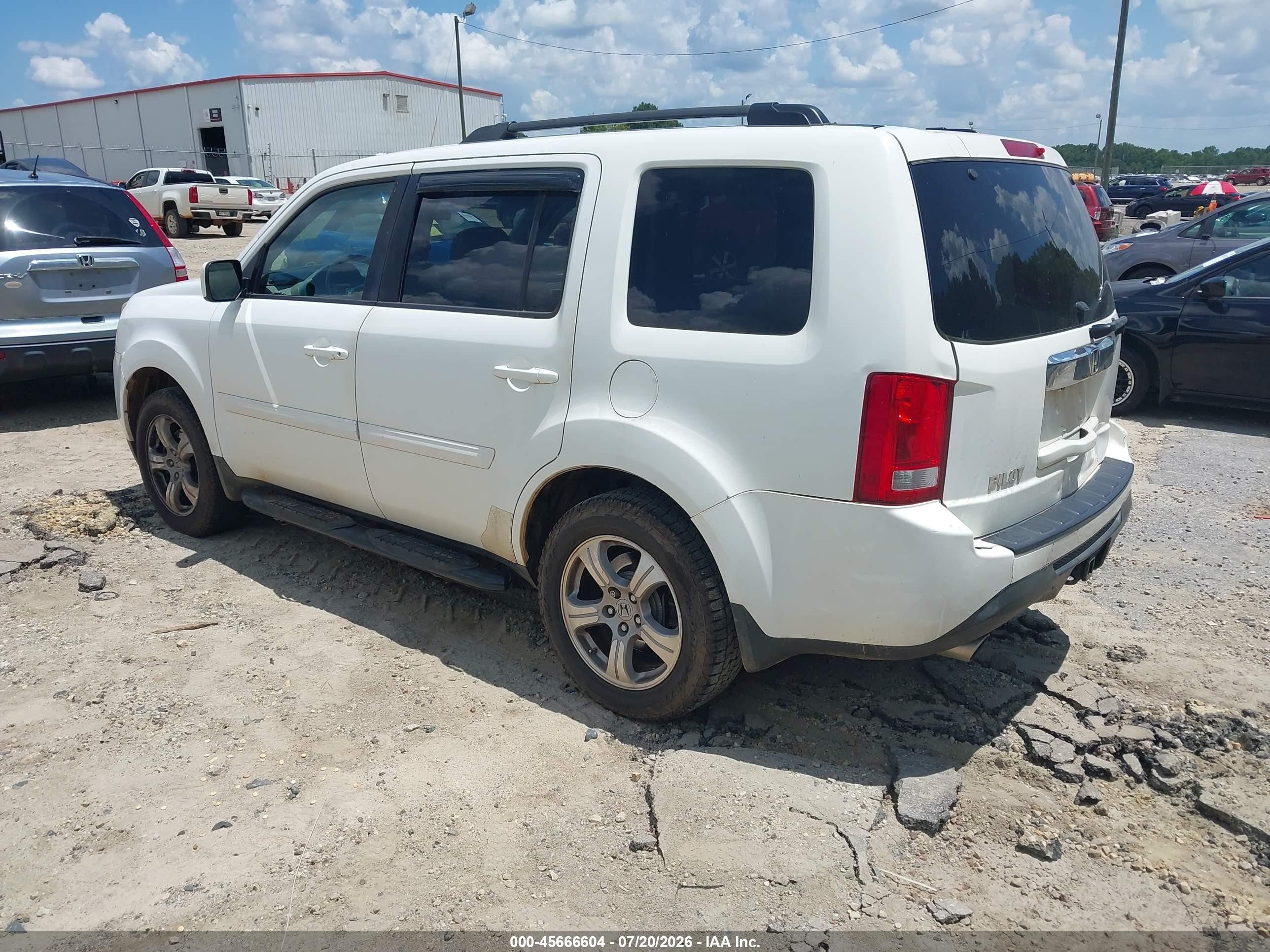 2012 Honda Pilot Ex White vin: 5FNYF3H42CB012960