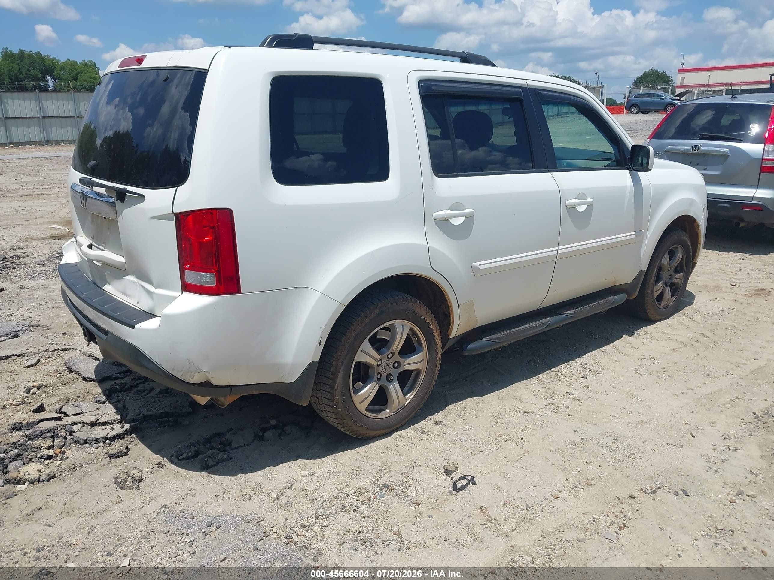 2012 Honda Pilot Ex White vin: 5FNYF3H42CB012960