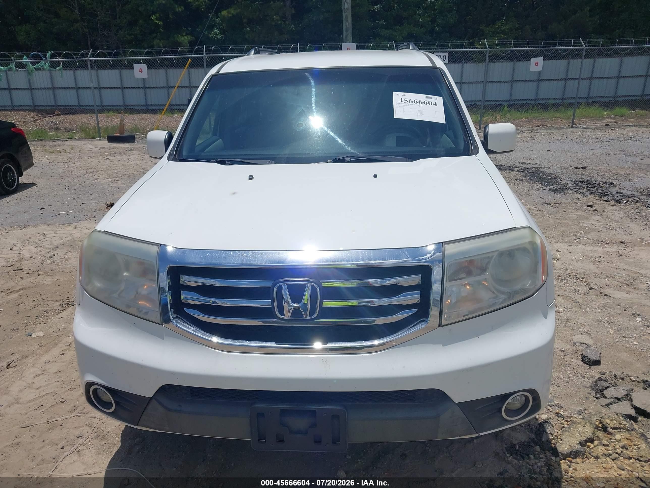 2012 Honda Pilot Ex White vin: 5FNYF3H42CB012960