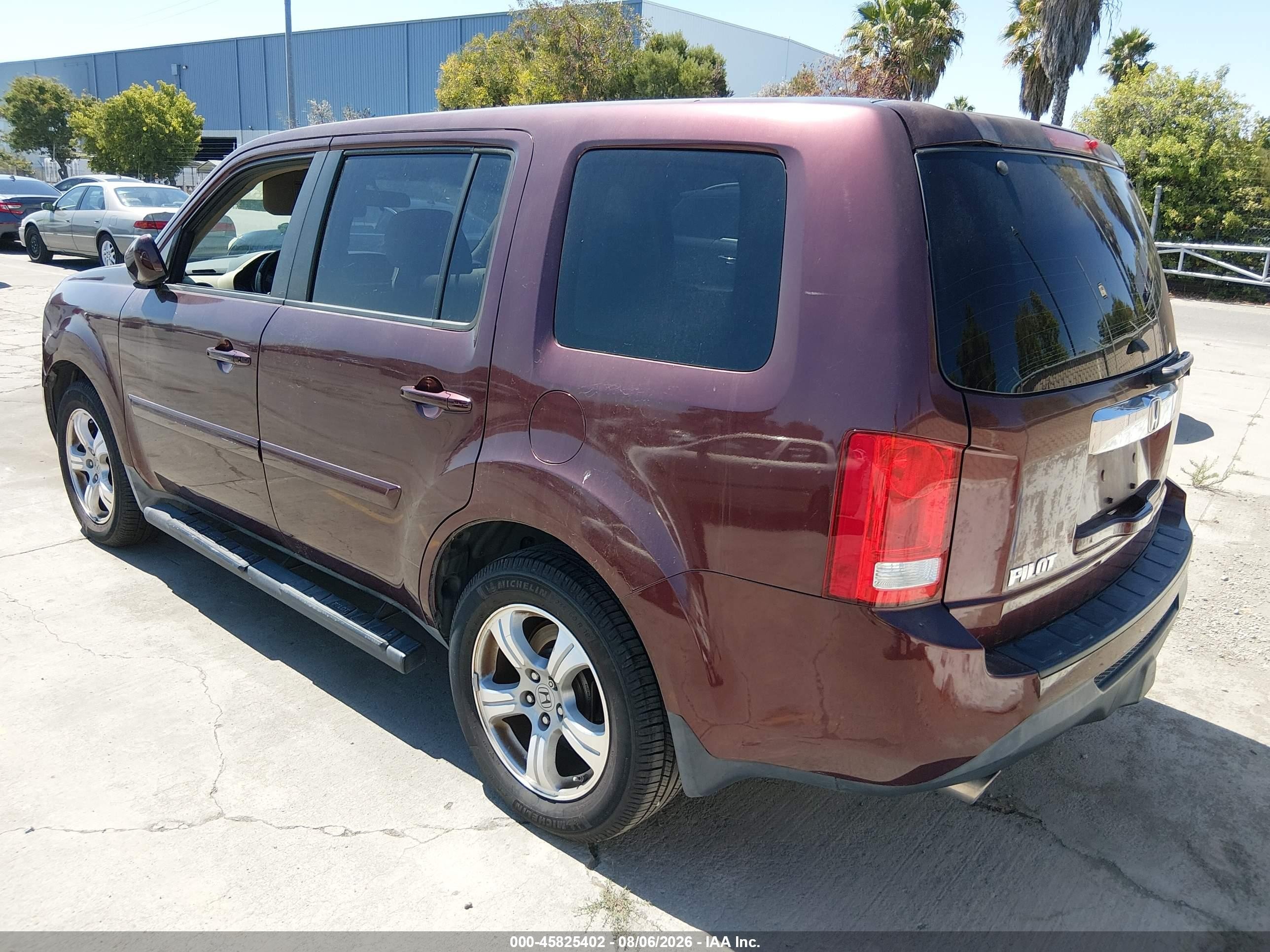 2012 Honda Pilot Ex Maroon vin: 5FNYF3H42CB023036