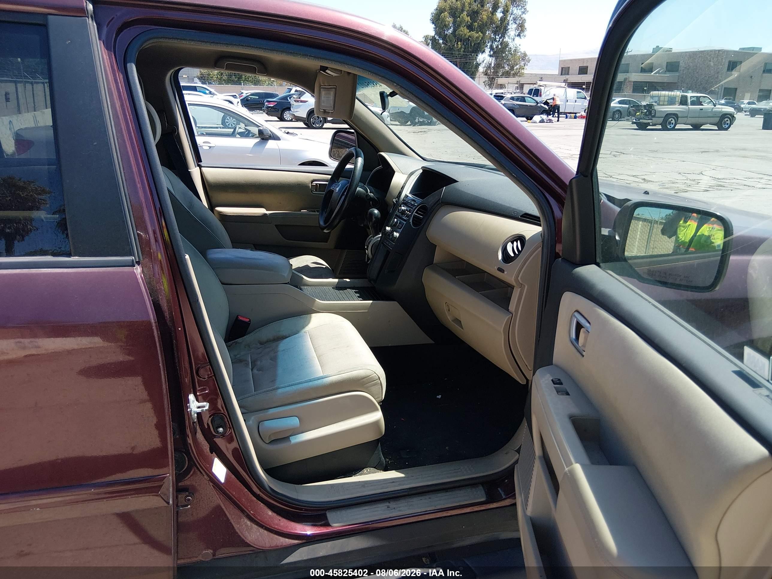 2012 Honda Pilot Ex Maroon vin: 5FNYF3H42CB023036
