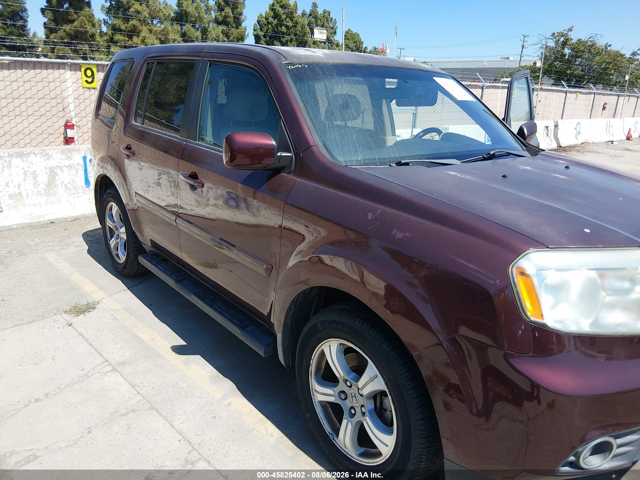 2012 Honda Pilot Ex Maroon vin: 5FNYF3H42CB023036