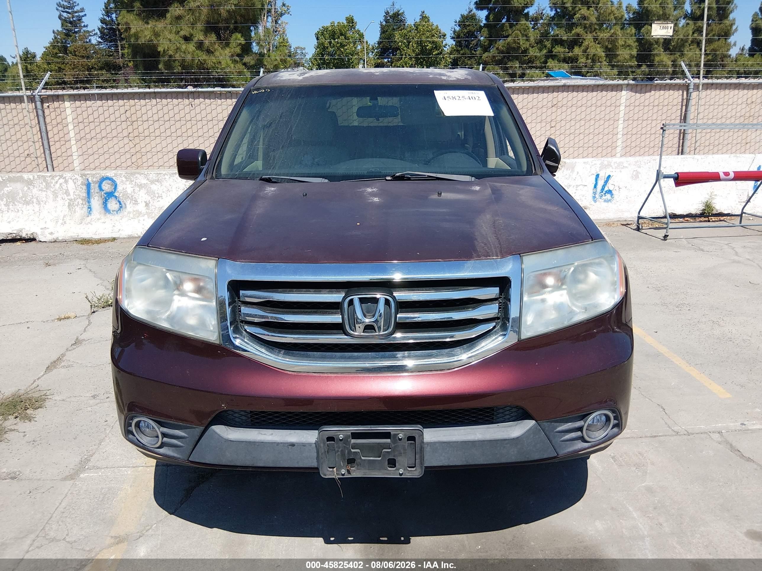 2012 Honda Pilot Ex Maroon vin: 5FNYF3H42CB023036