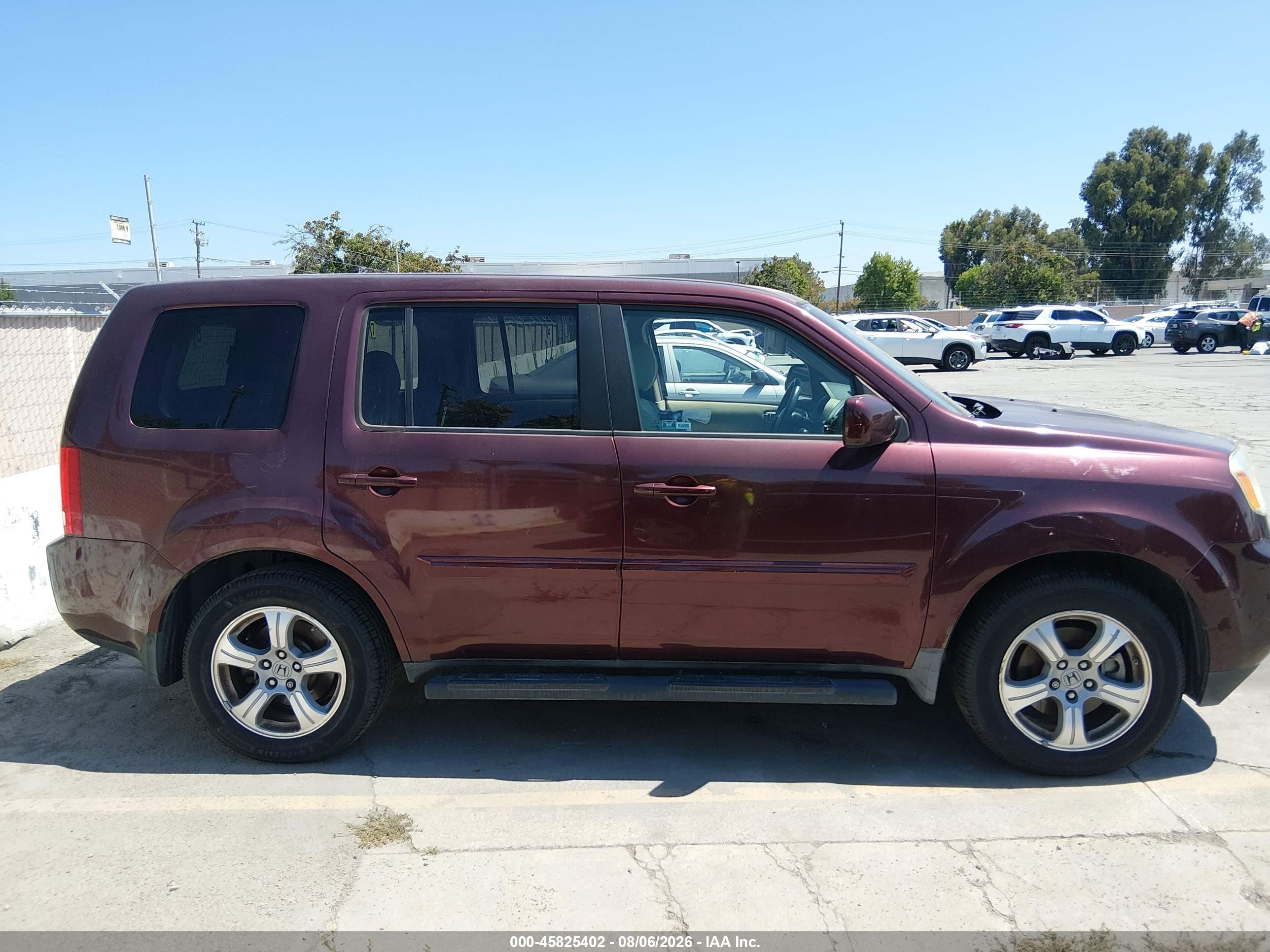 2012 Honda Pilot Ex Maroon vin: 5FNYF3H42CB023036
