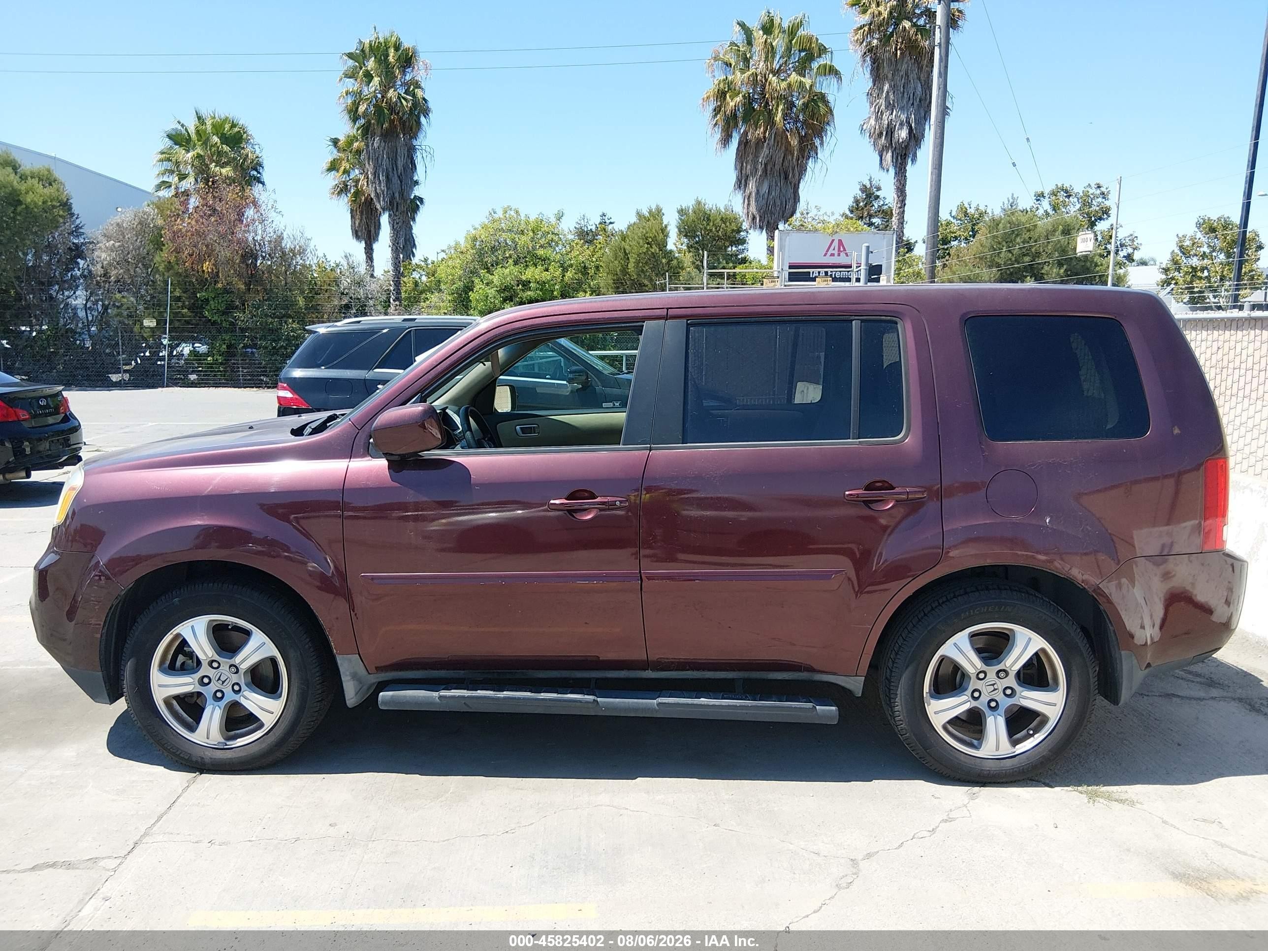 2012 Honda Pilot Ex Maroon vin: 5FNYF3H42CB023036
