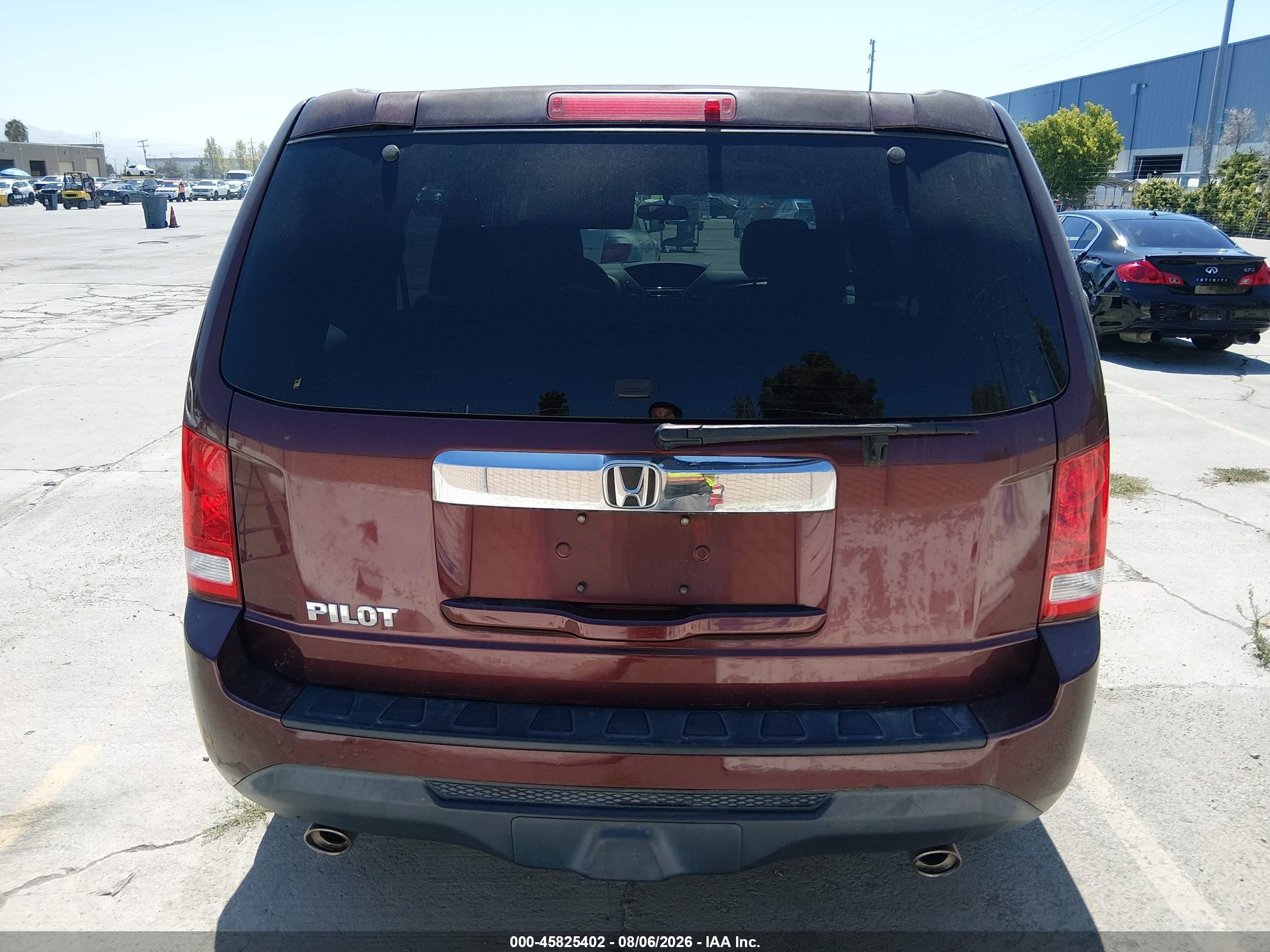 2012 Honda Pilot Ex Maroon vin: 5FNYF3H42CB023036