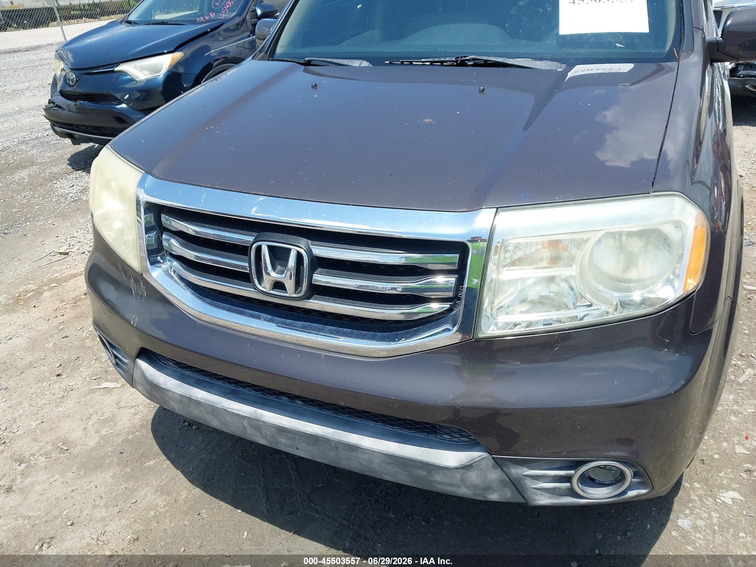 2013 Honda Pilot Ex Brown vin: 5FNYF3H42DB006884